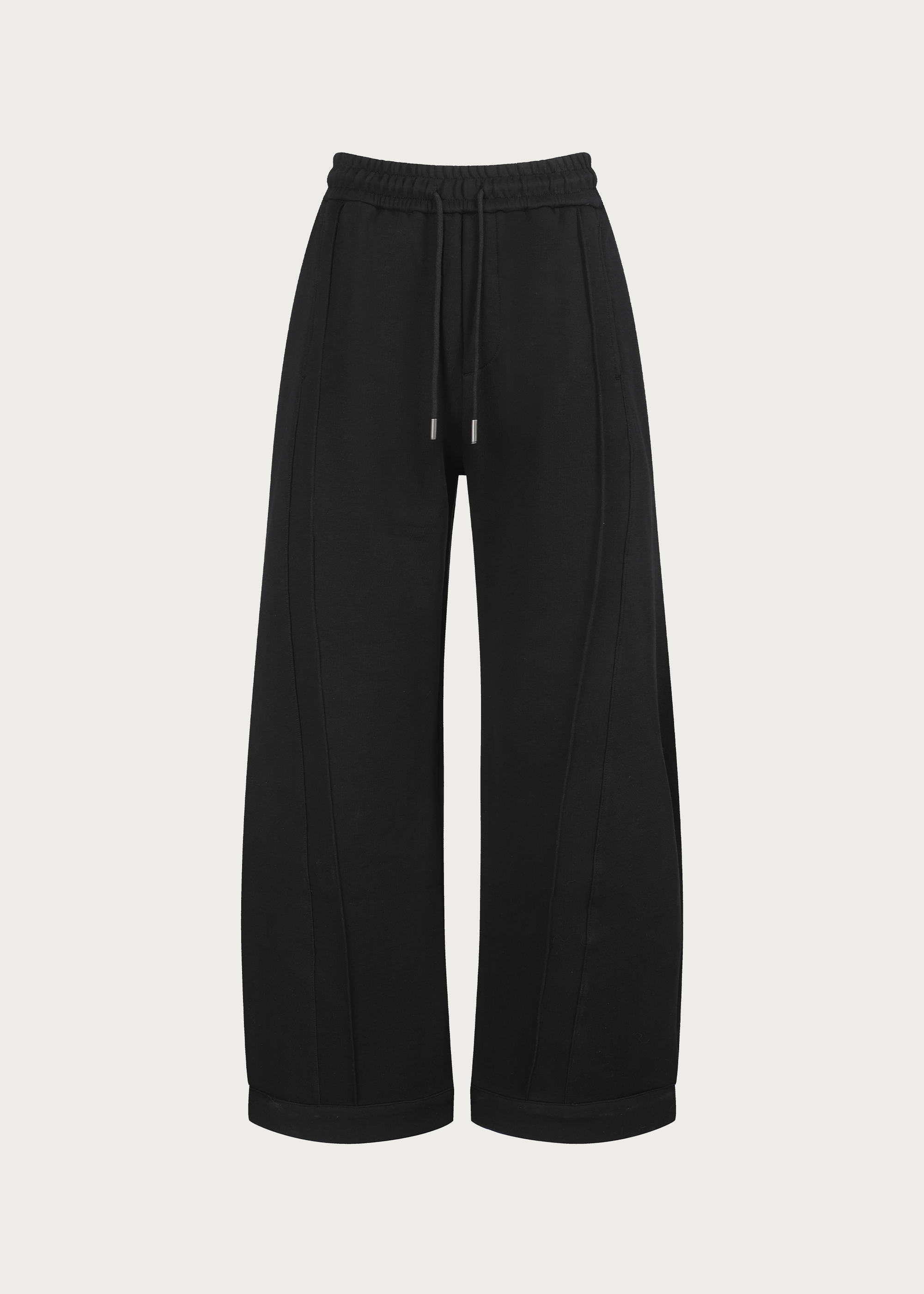 3D-Cut Casual Sweatpants Black