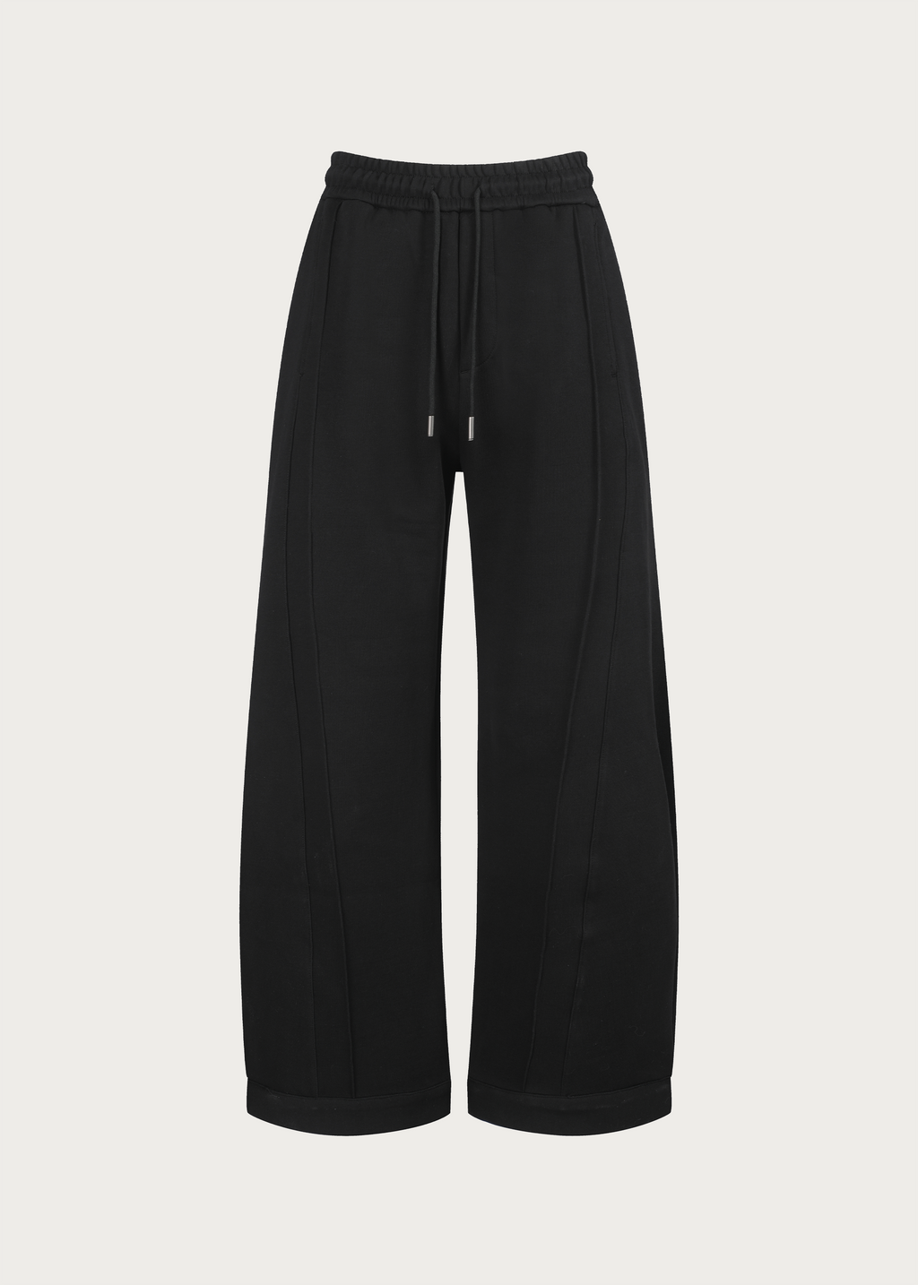 3D-Cut Casual Sweatpants Black