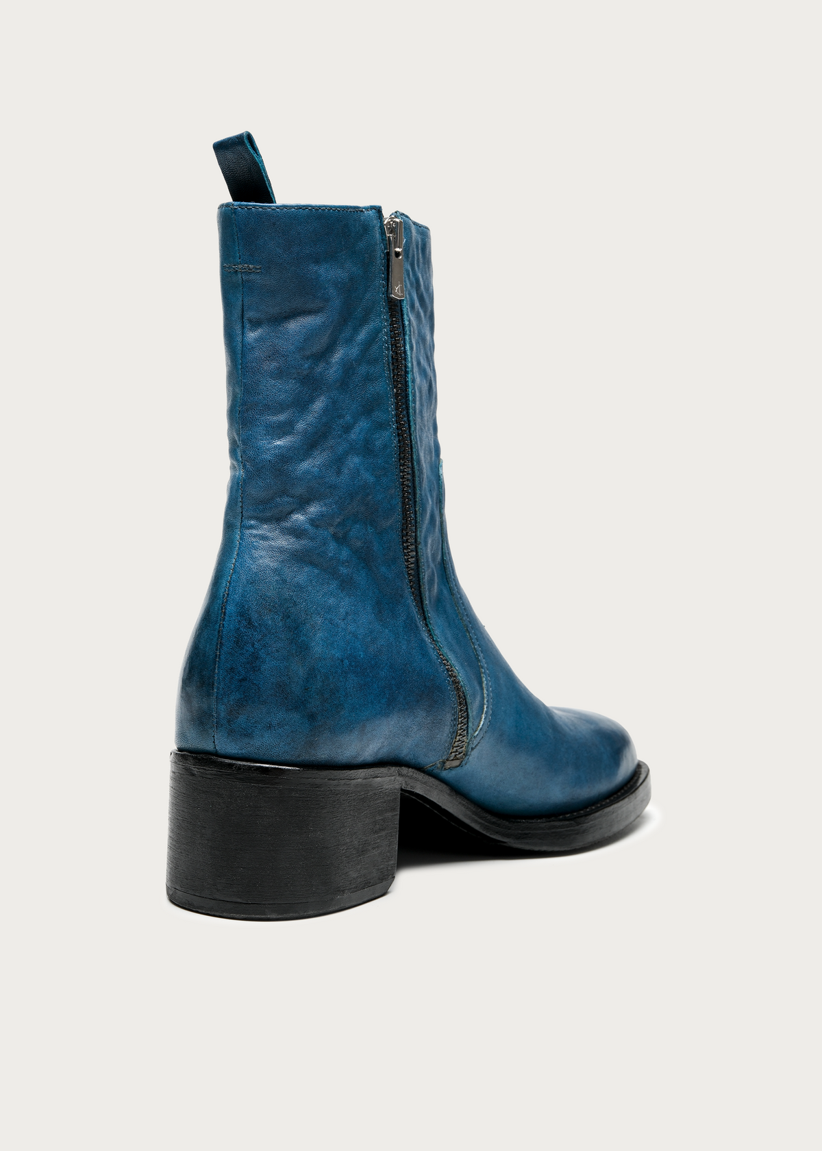 Veyran Horsehide Leather Boots Blue