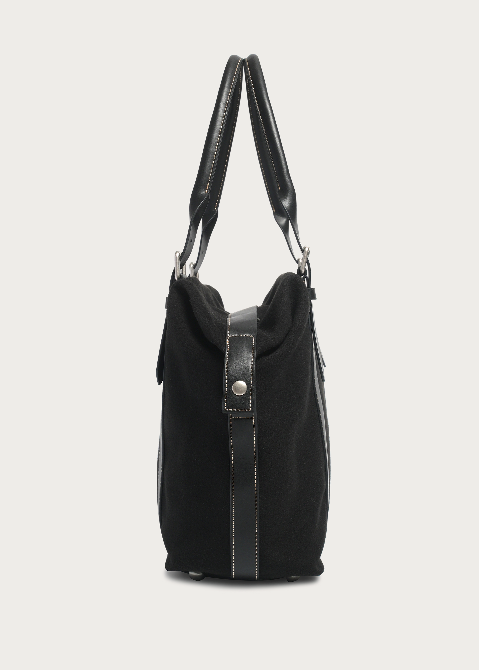 Suede and Leather Patchwork Shoulder/Crossbody Bag