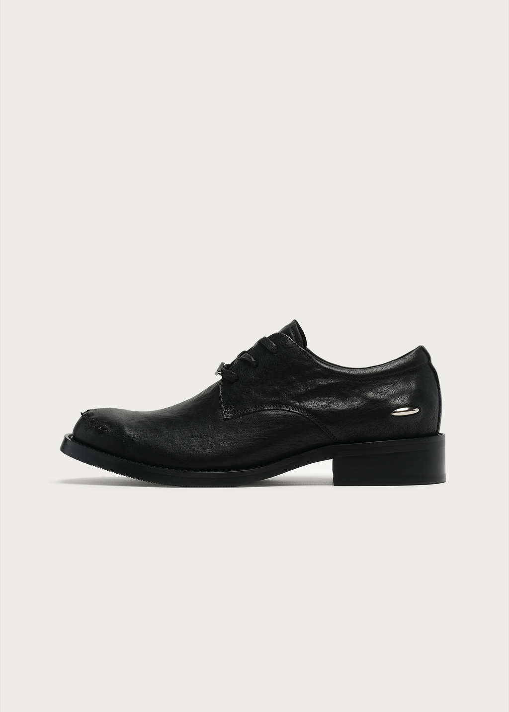 Arc Metal-Toe Derby Shoes Black