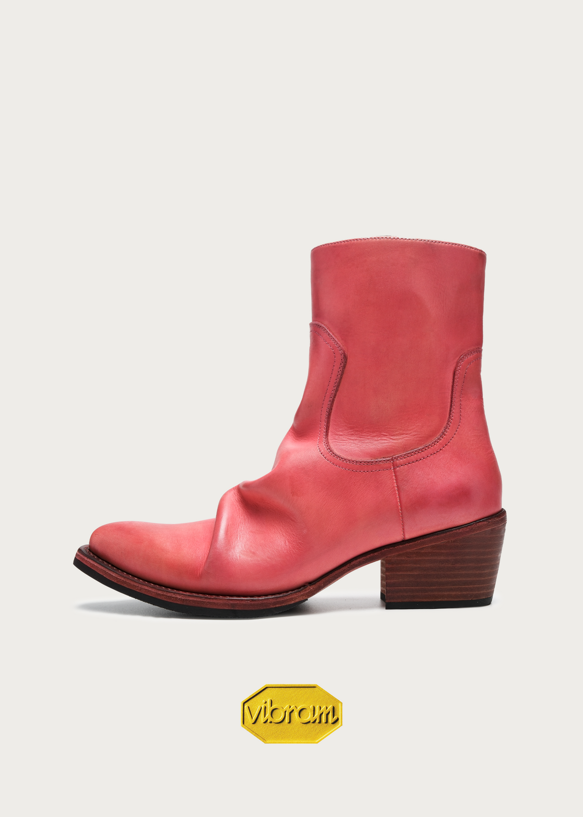 Roux Ruched Leather Boots