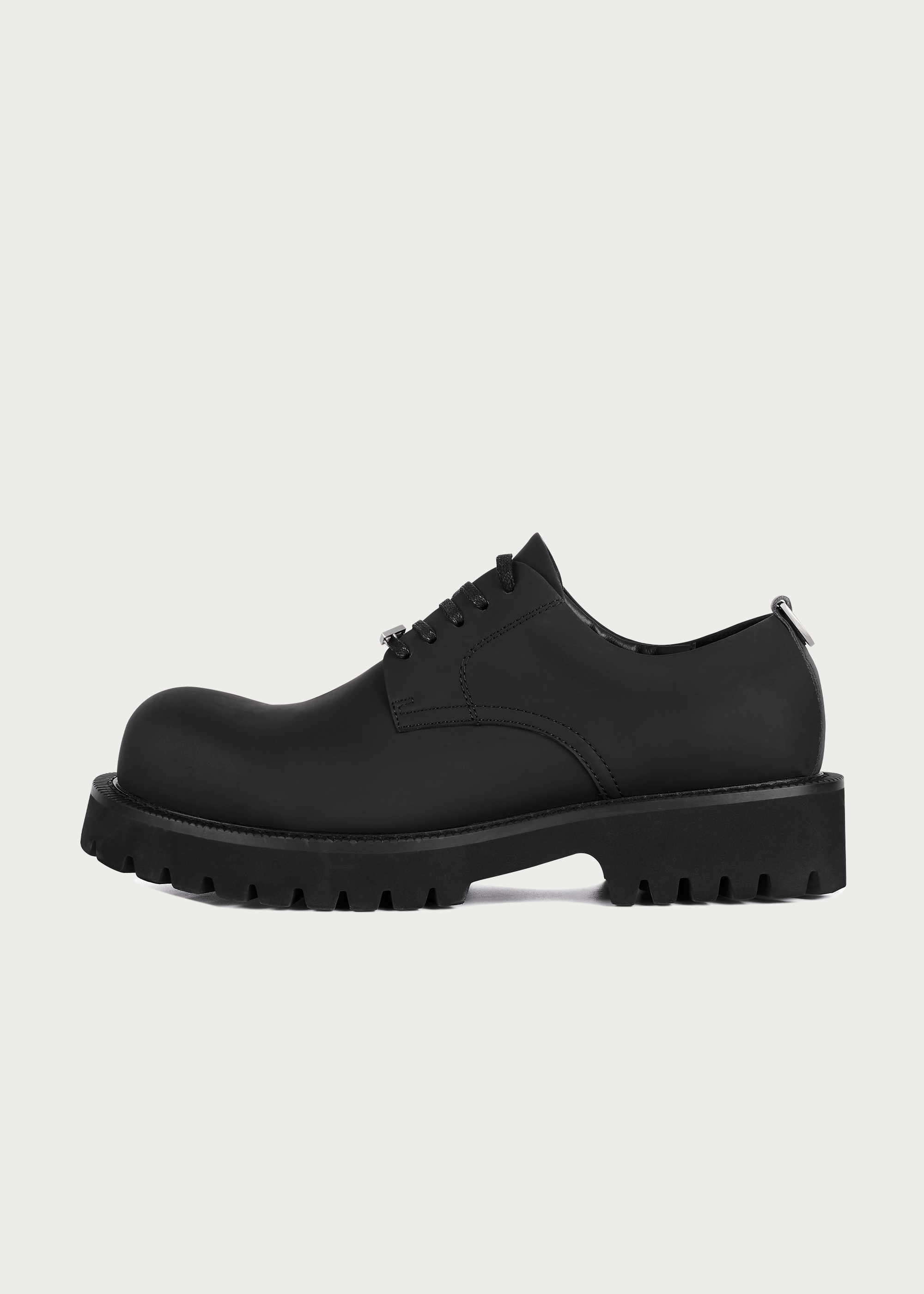 Derby shoes Round-toe Matte black
