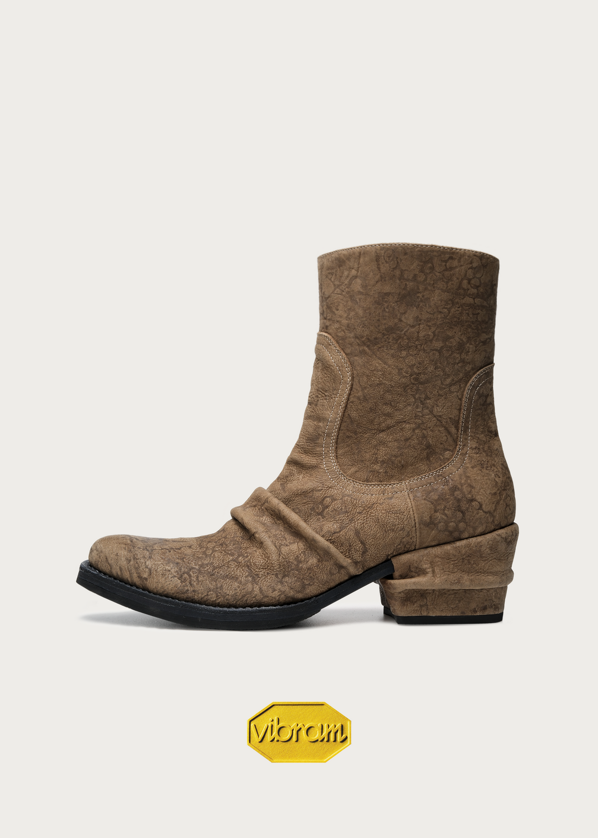 Roux Ruched Washed Horsehide Boots