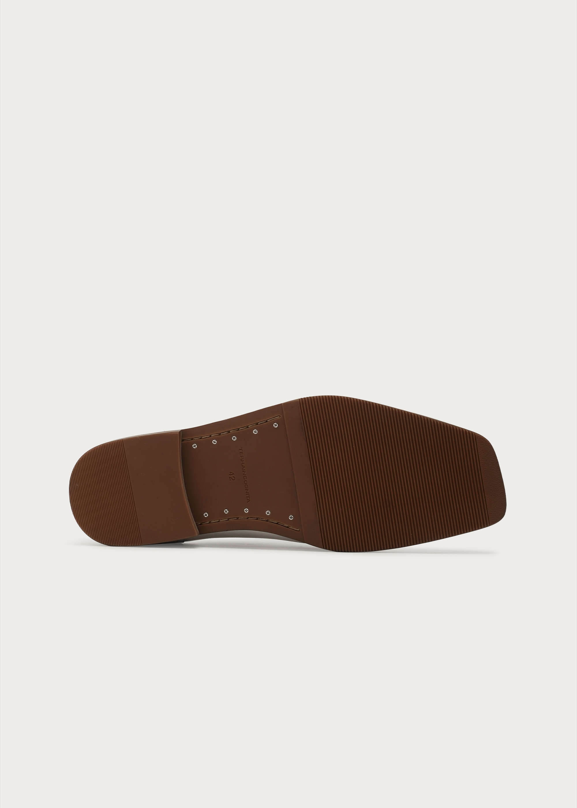 Metal-buckle Derby shoes White