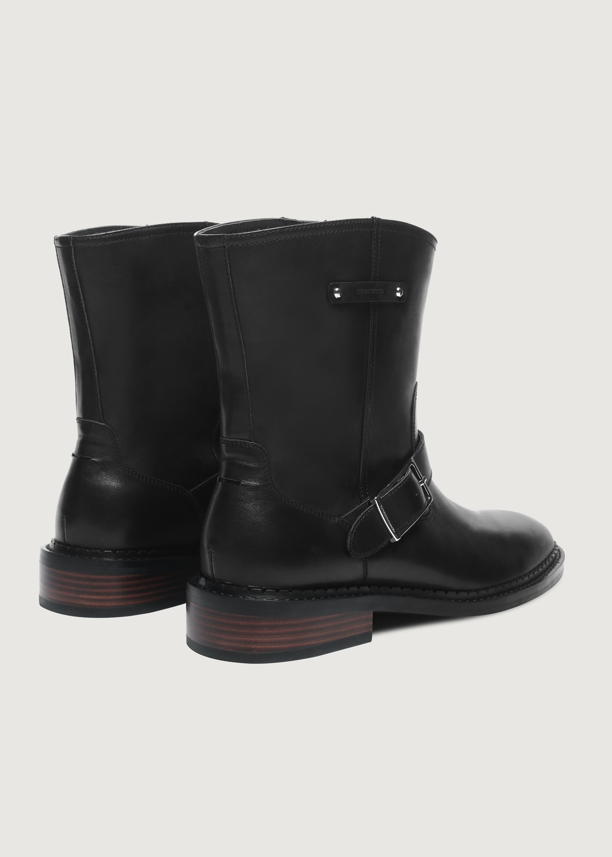 Chelsea Wood-grain heel Black