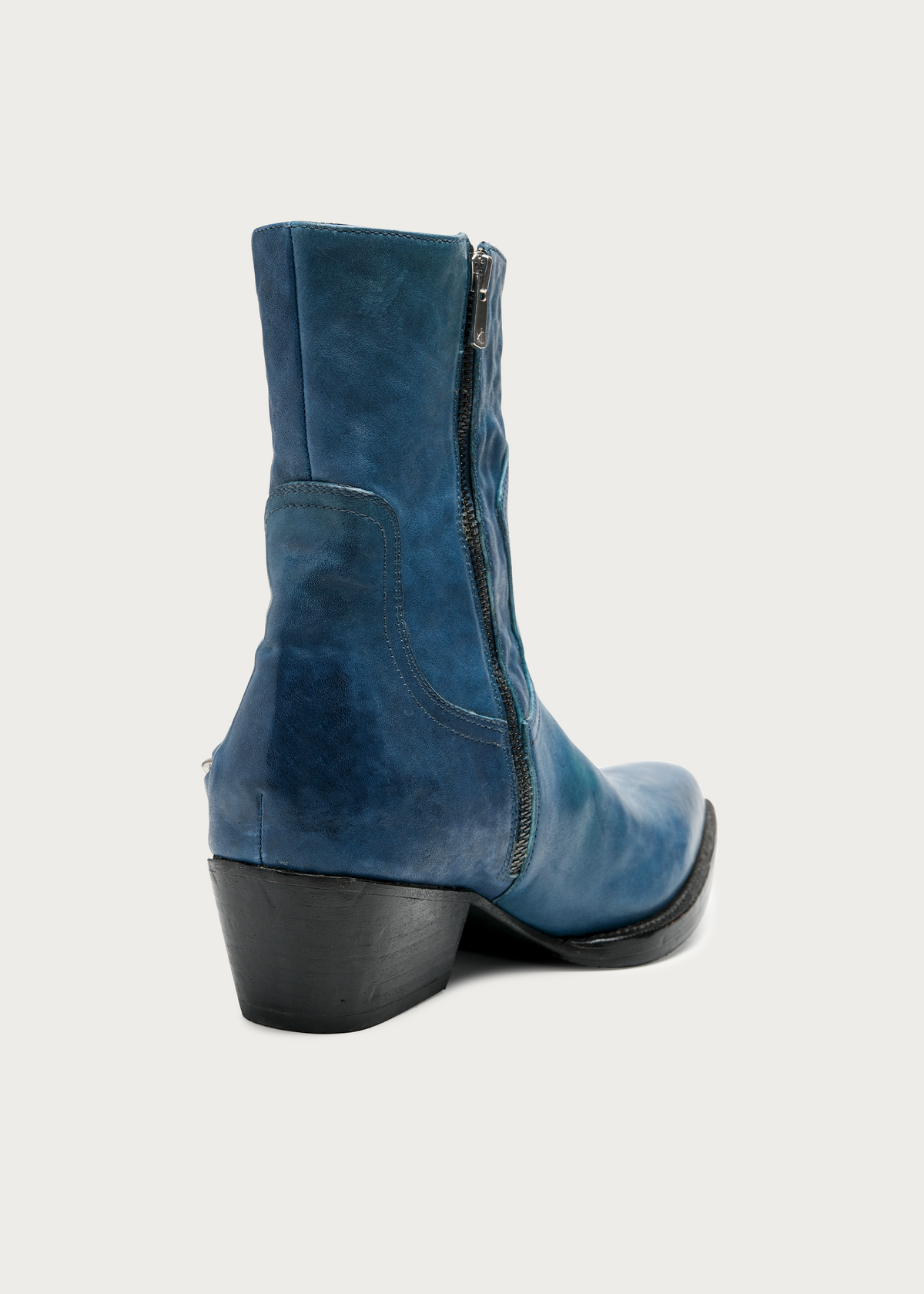 Ashen II Leather Boots Blue