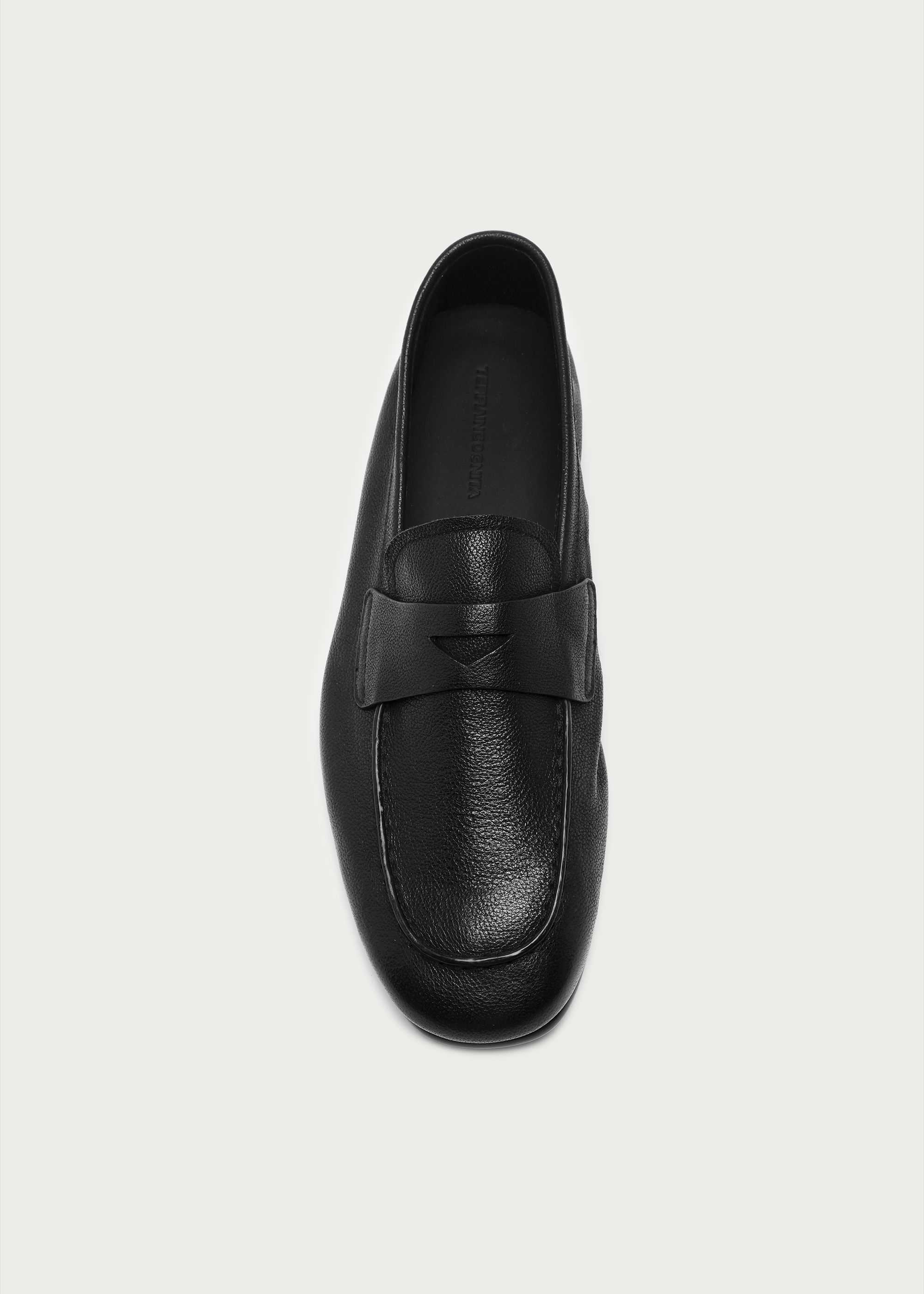 Camel leather loafers Black