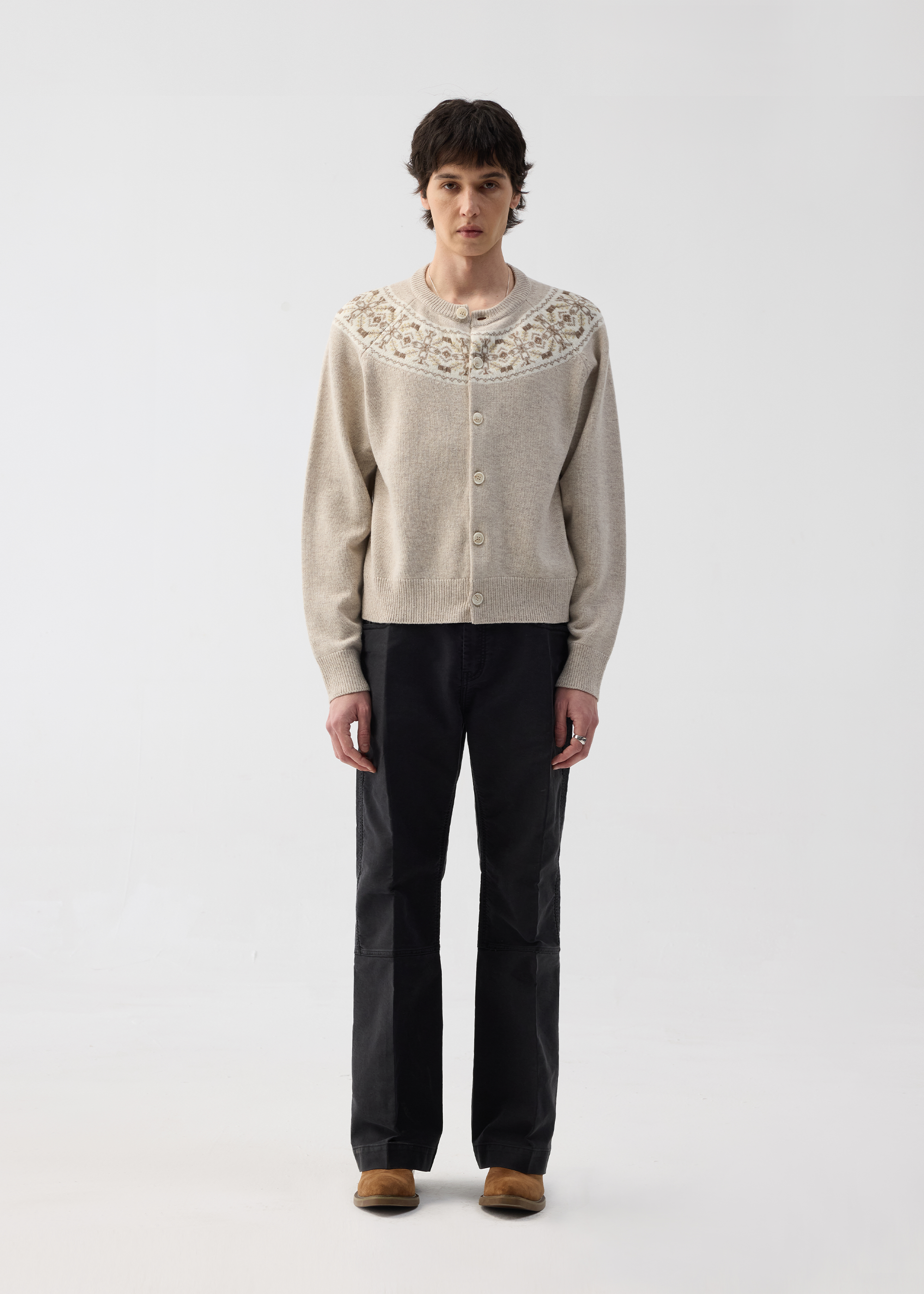 Fair Isle Jacquard Wool-Blend Cardigan