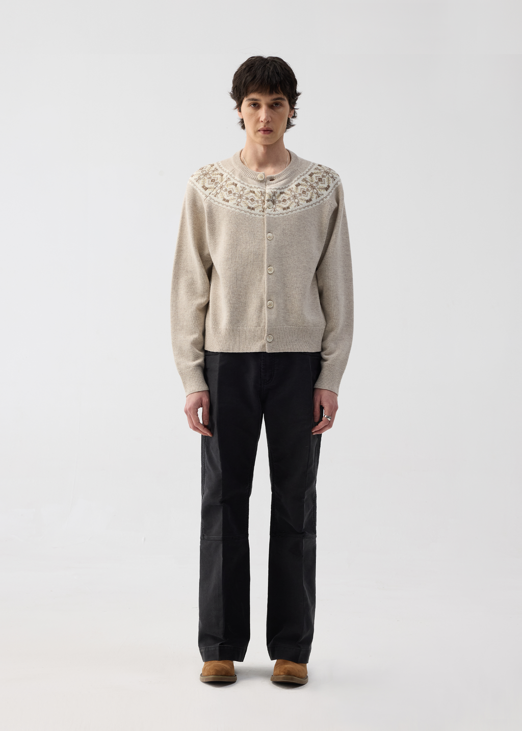 Fair Isle Jacquard Wool-Blend Cardigan