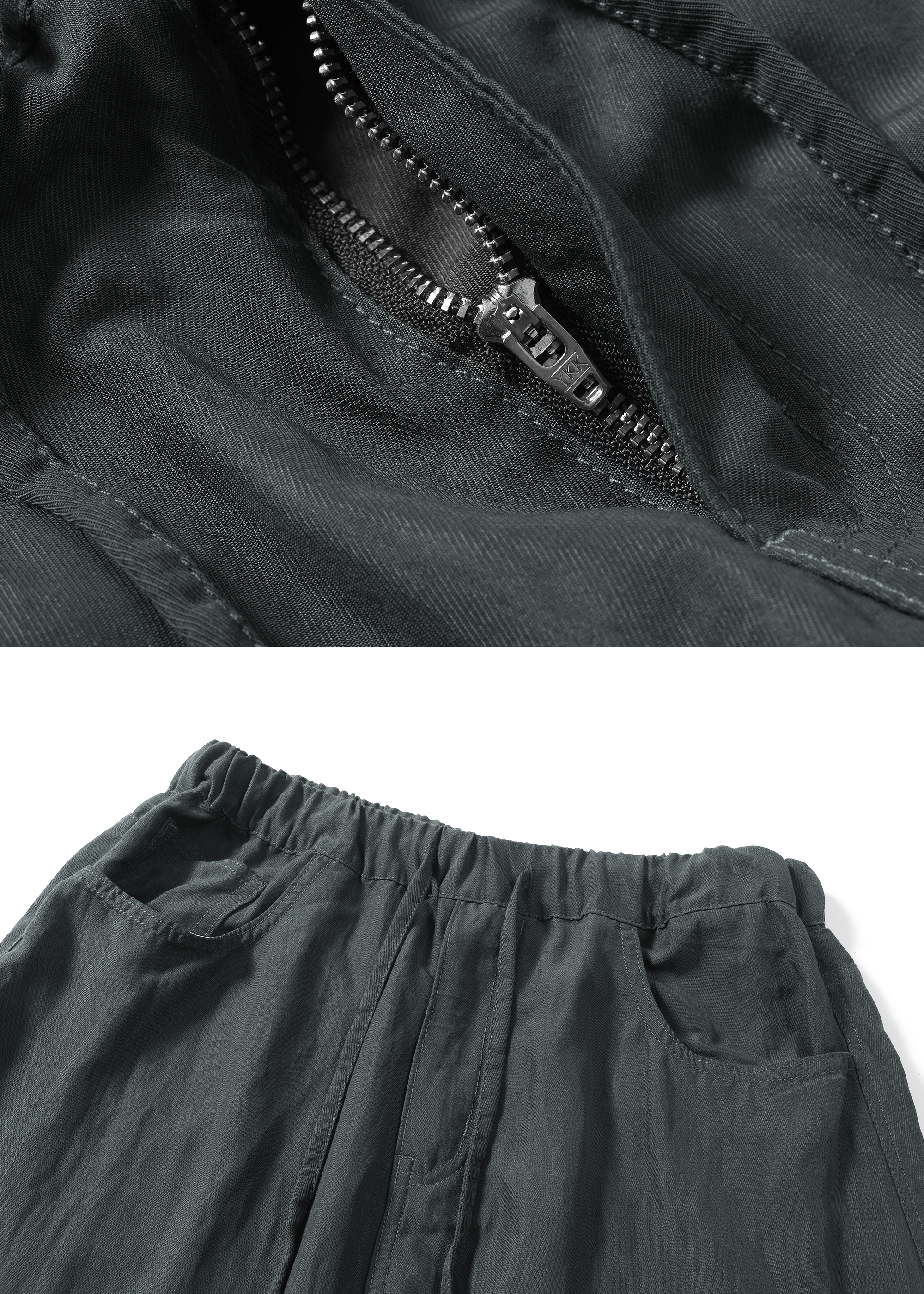 Drapey Casual Trousers with Elastic Waist and Drawstring
