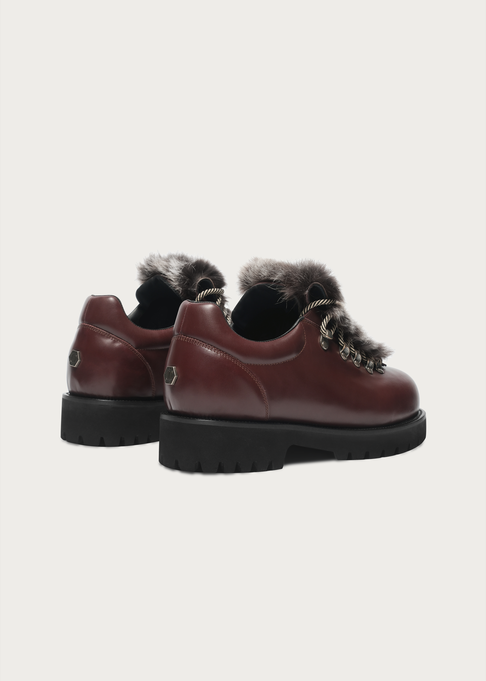 Rover Outdoor-Inspired Leather Sneakers Claret Red