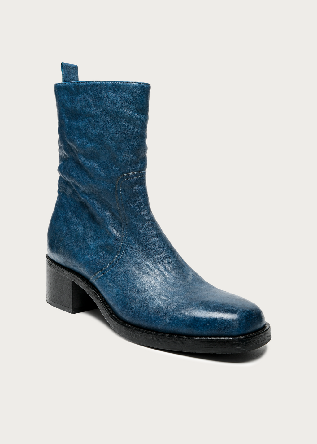 Veyran Horsehide Leather Boots Blue