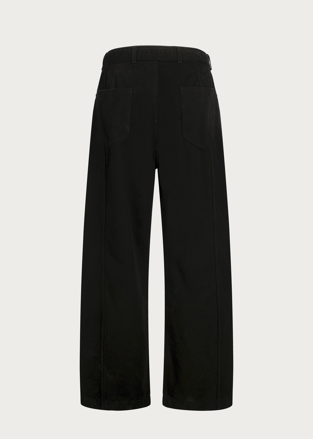 Washed Twill Denim Jeans with Belt Black