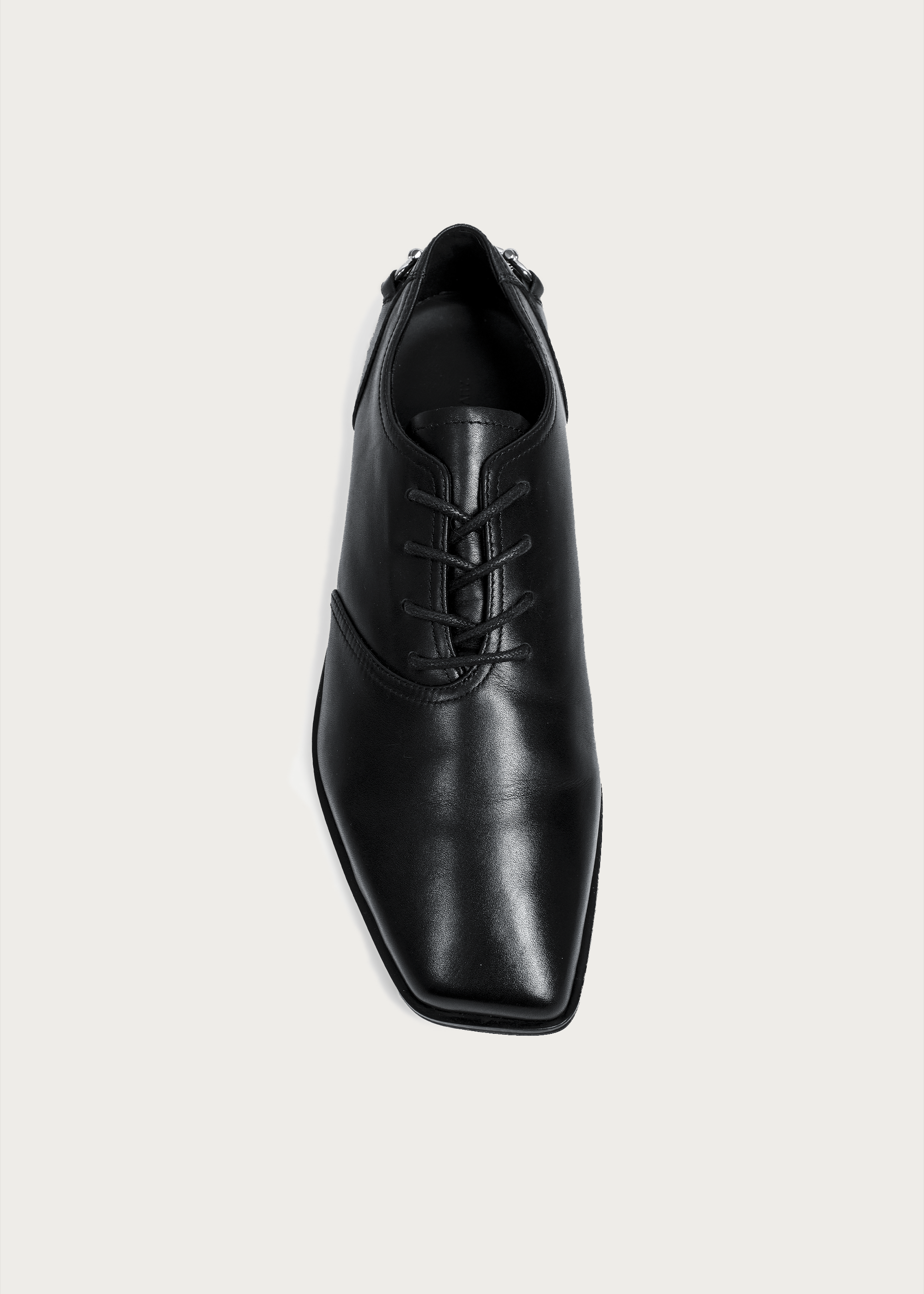 Vesper Metal-Buckle Derby Shoes Black