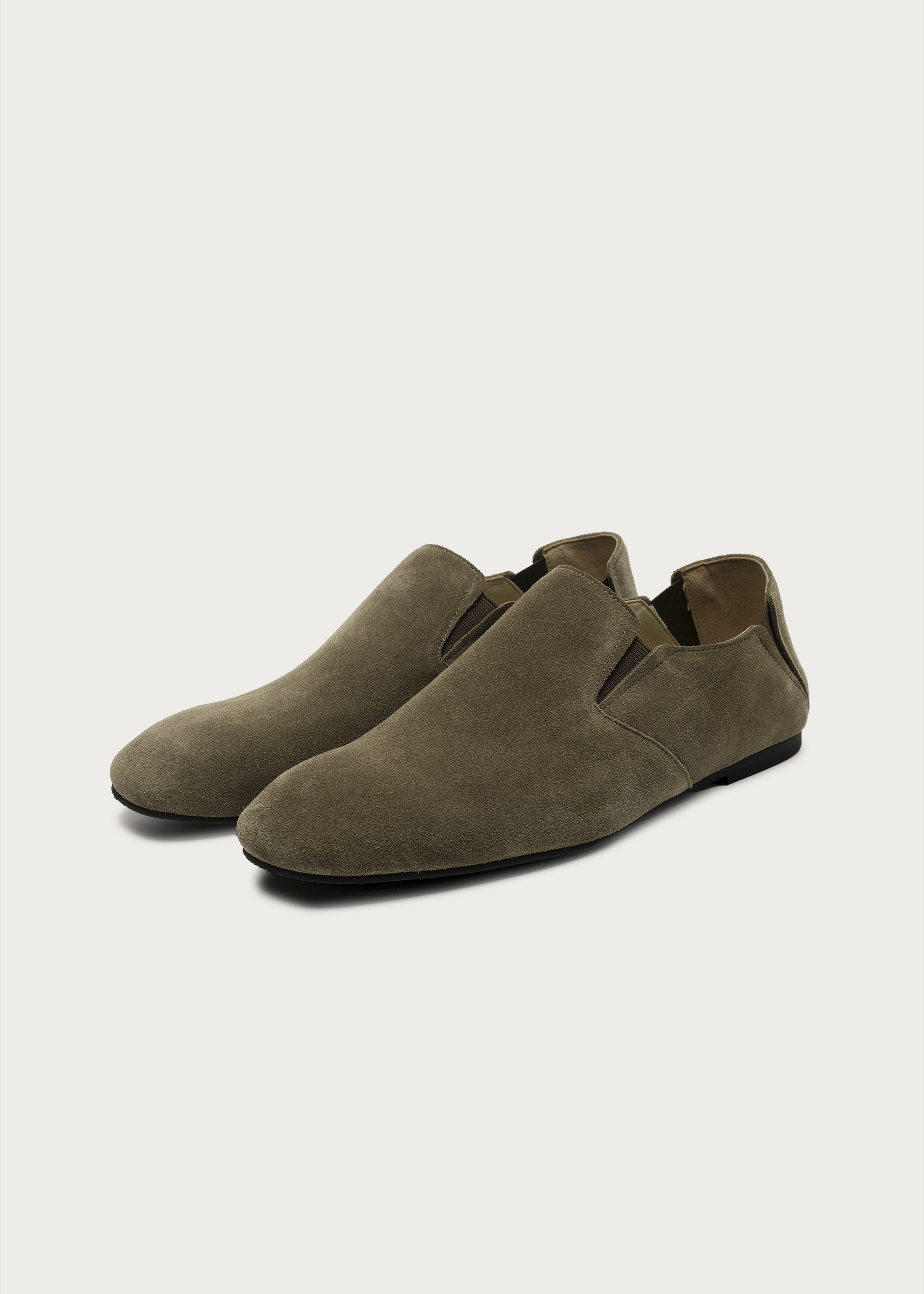 Moss Slip-On Suede Loafers Green