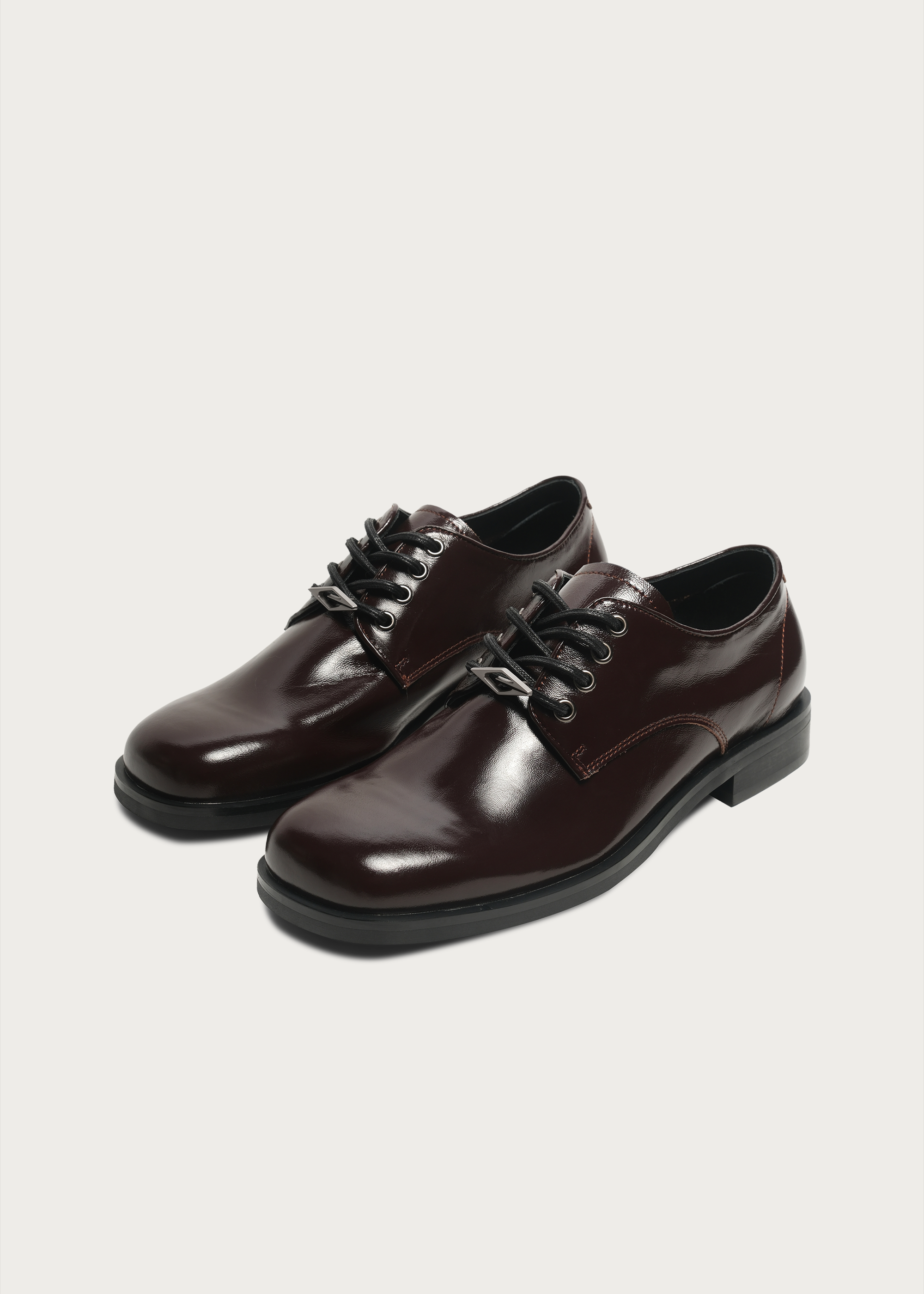 Leather Derby shoes Chocolate brown