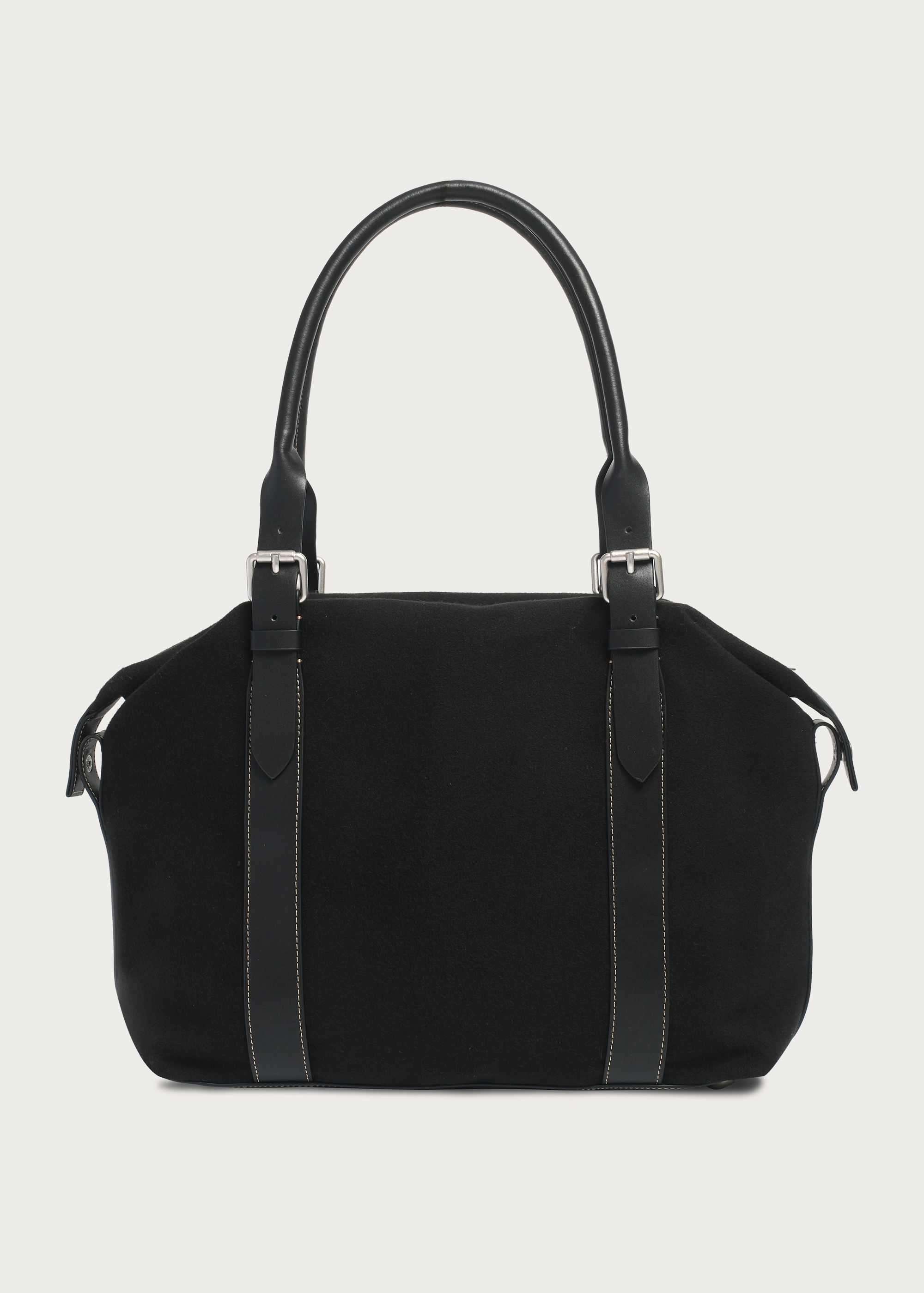 Suede and Leather Patchwork Shoulder/Crossbody Bag