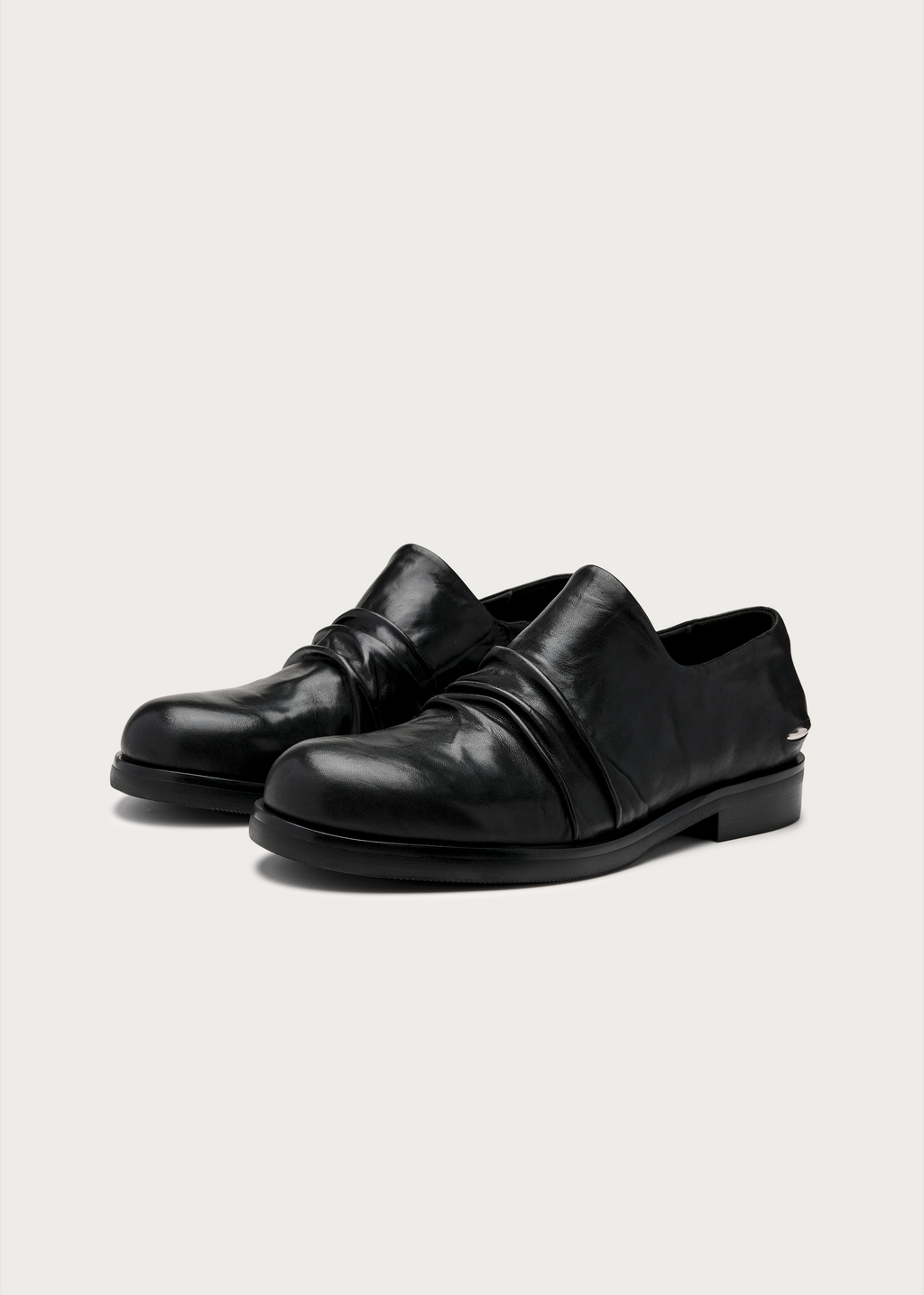 Horsehide Leather Slip-on Derby Shoes