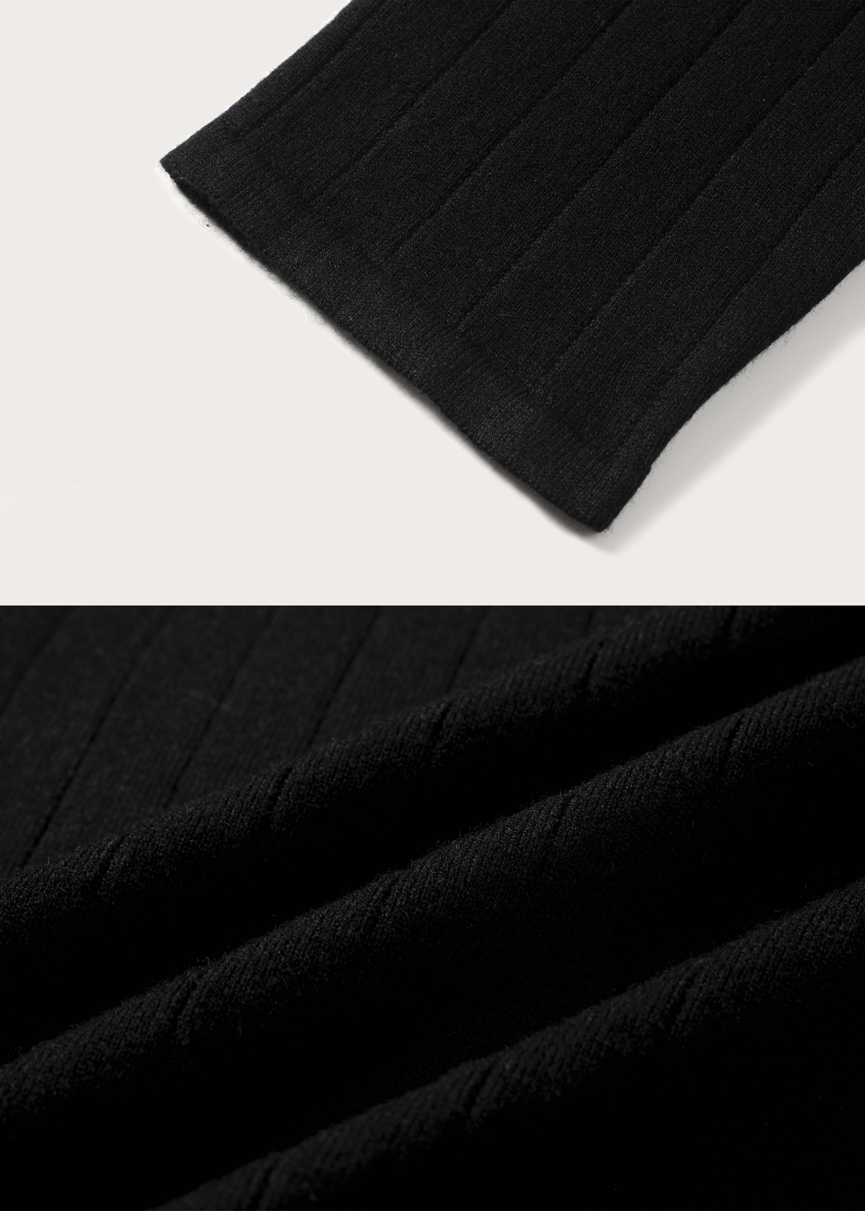 Half-placket long-sleeve knit polo shirt