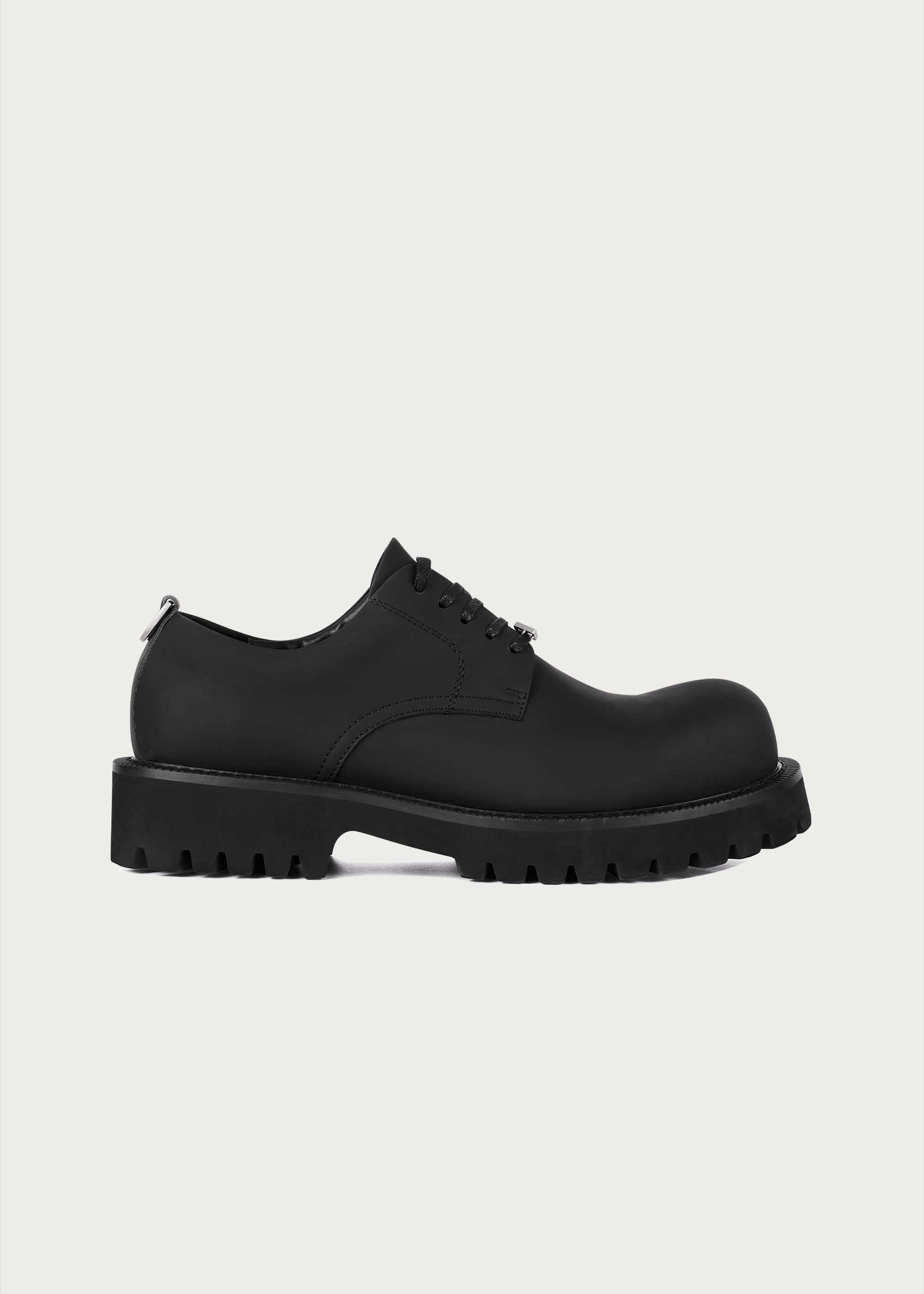 Derby shoes Chunky Round-toe Matte black