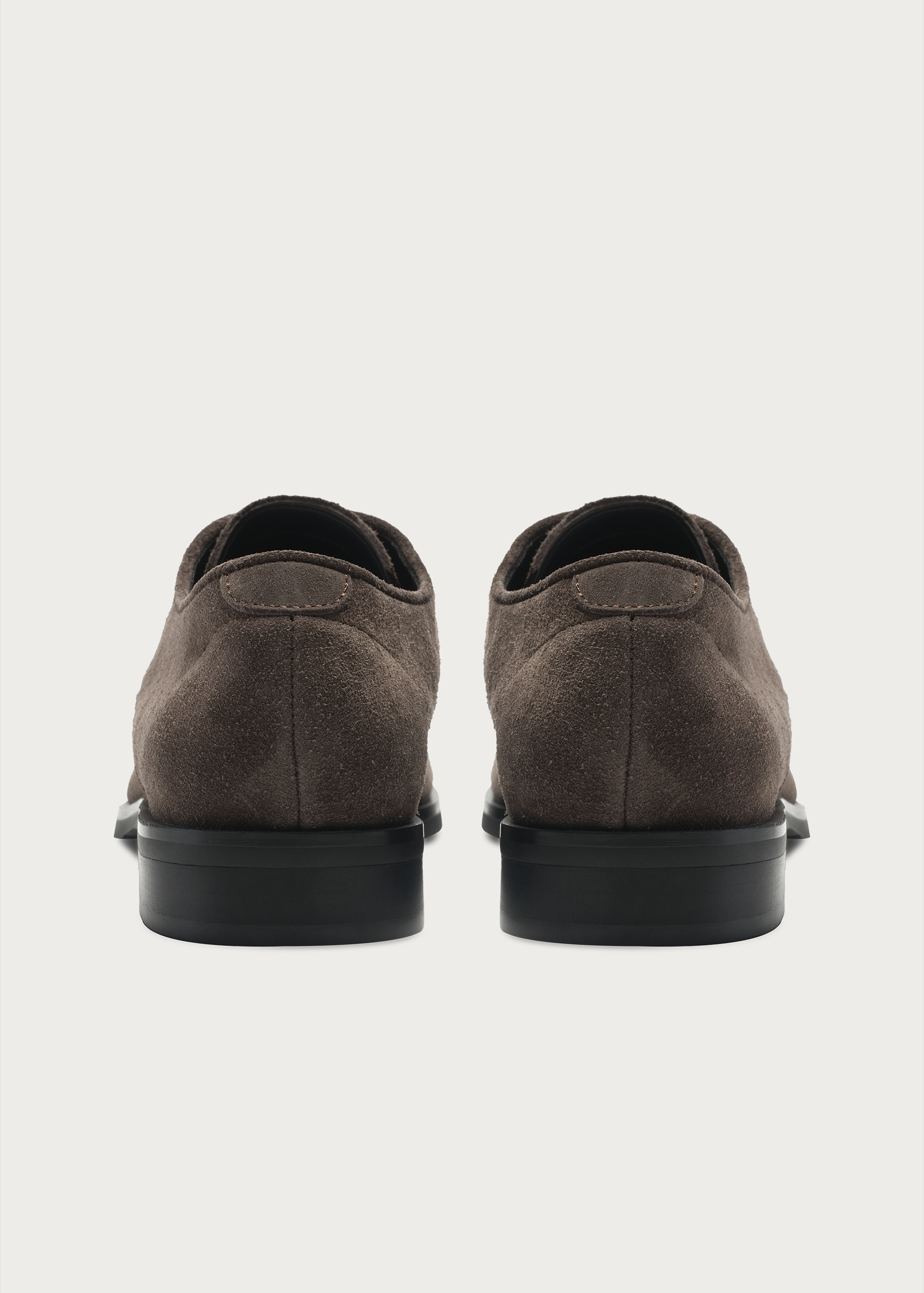 Leather Derby shoes Brownish gray
