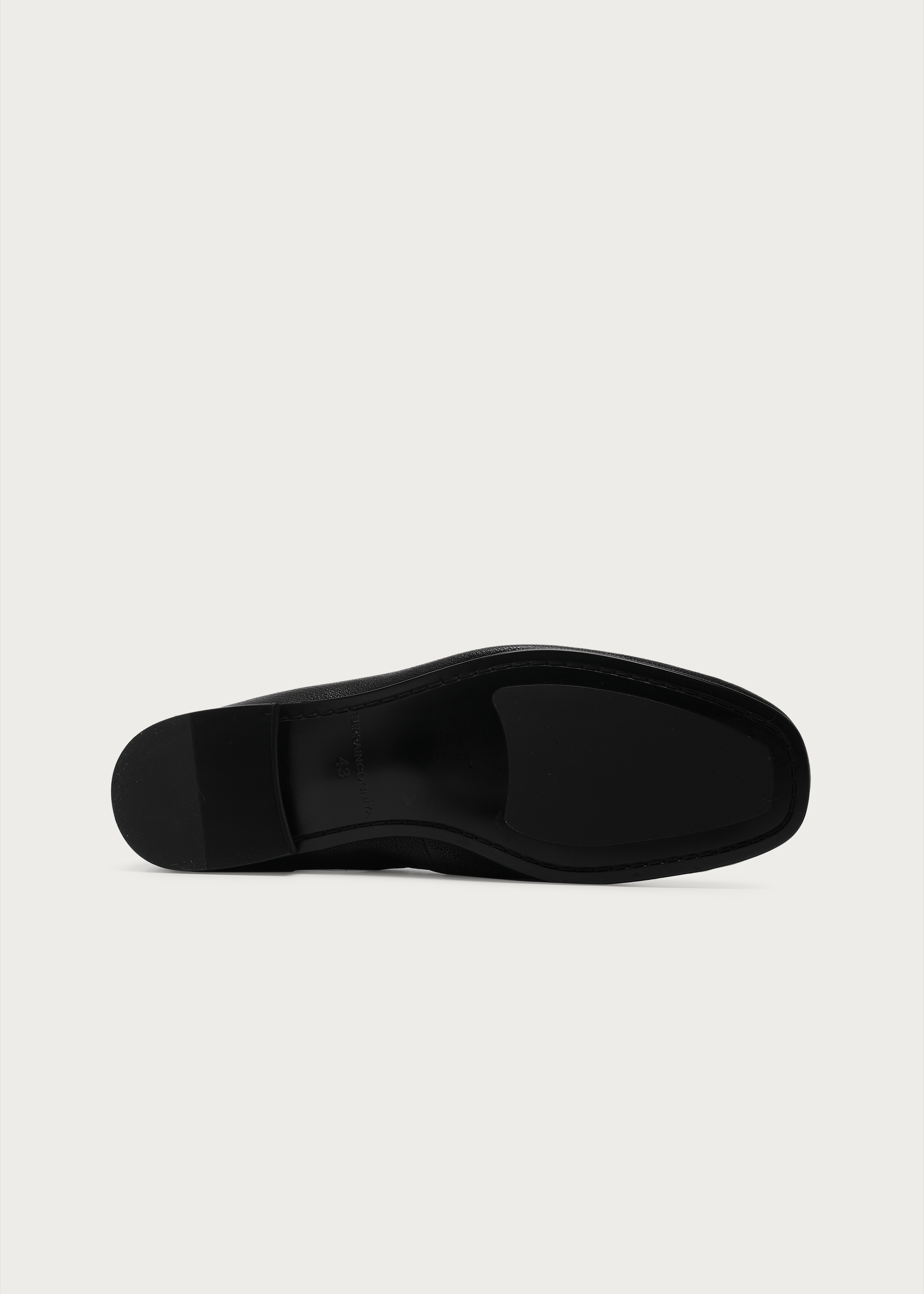 Camel leather loafers Black