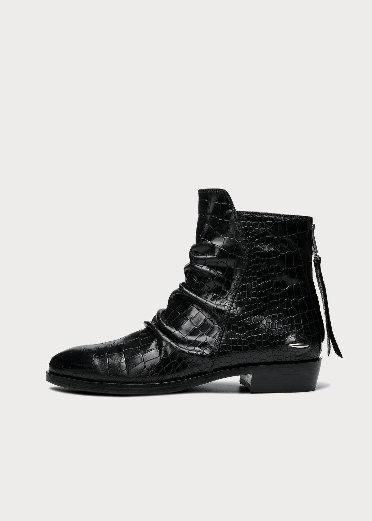 Riven II Crocodile-embossed Leather Ankle boots