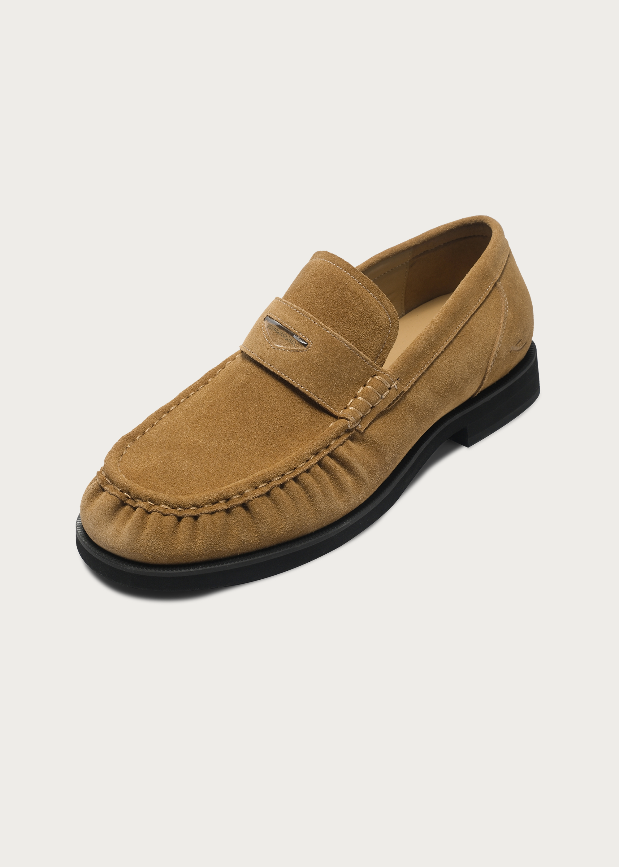 Suede Loafers Brown Khaki