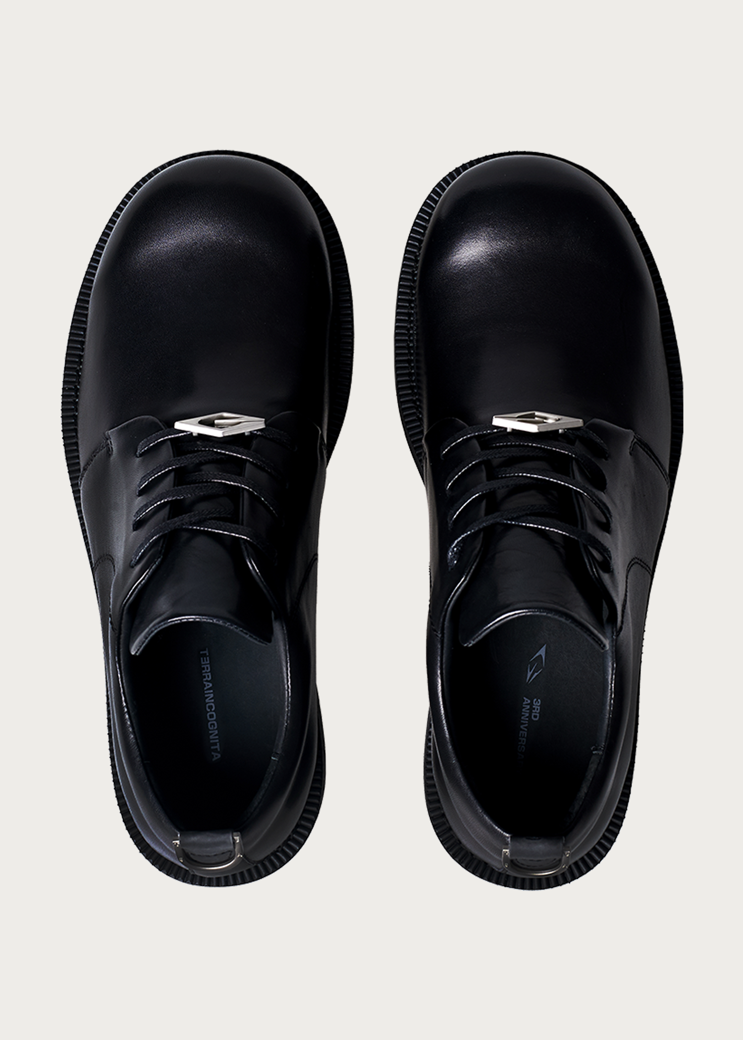 Derby shoes thick-soled Black