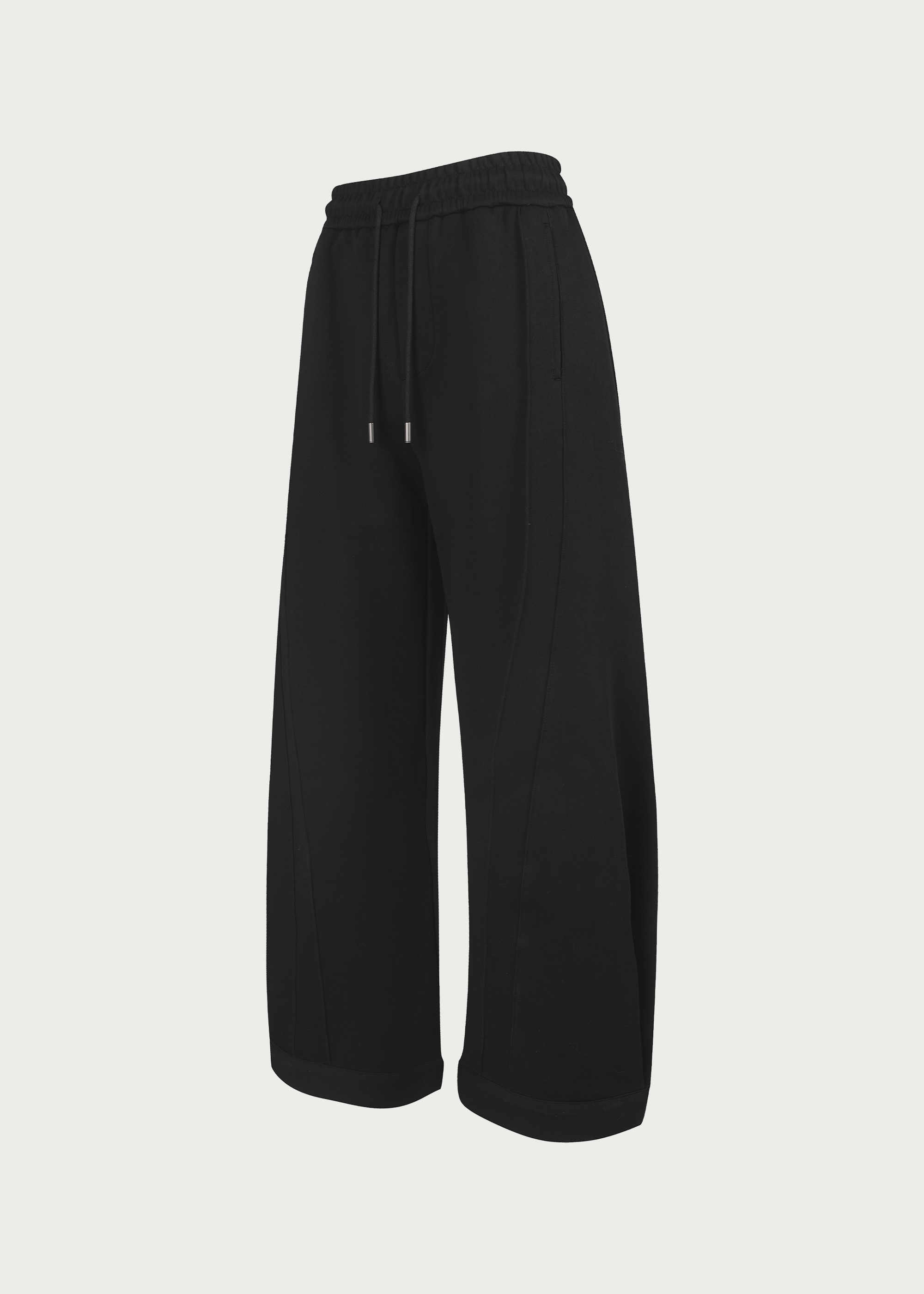 3D-Cut Casual Sweatpants Black