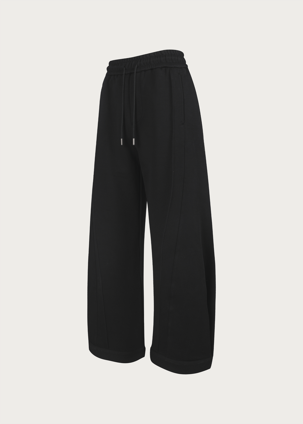 3D-Cut Casual Sweatpants Black