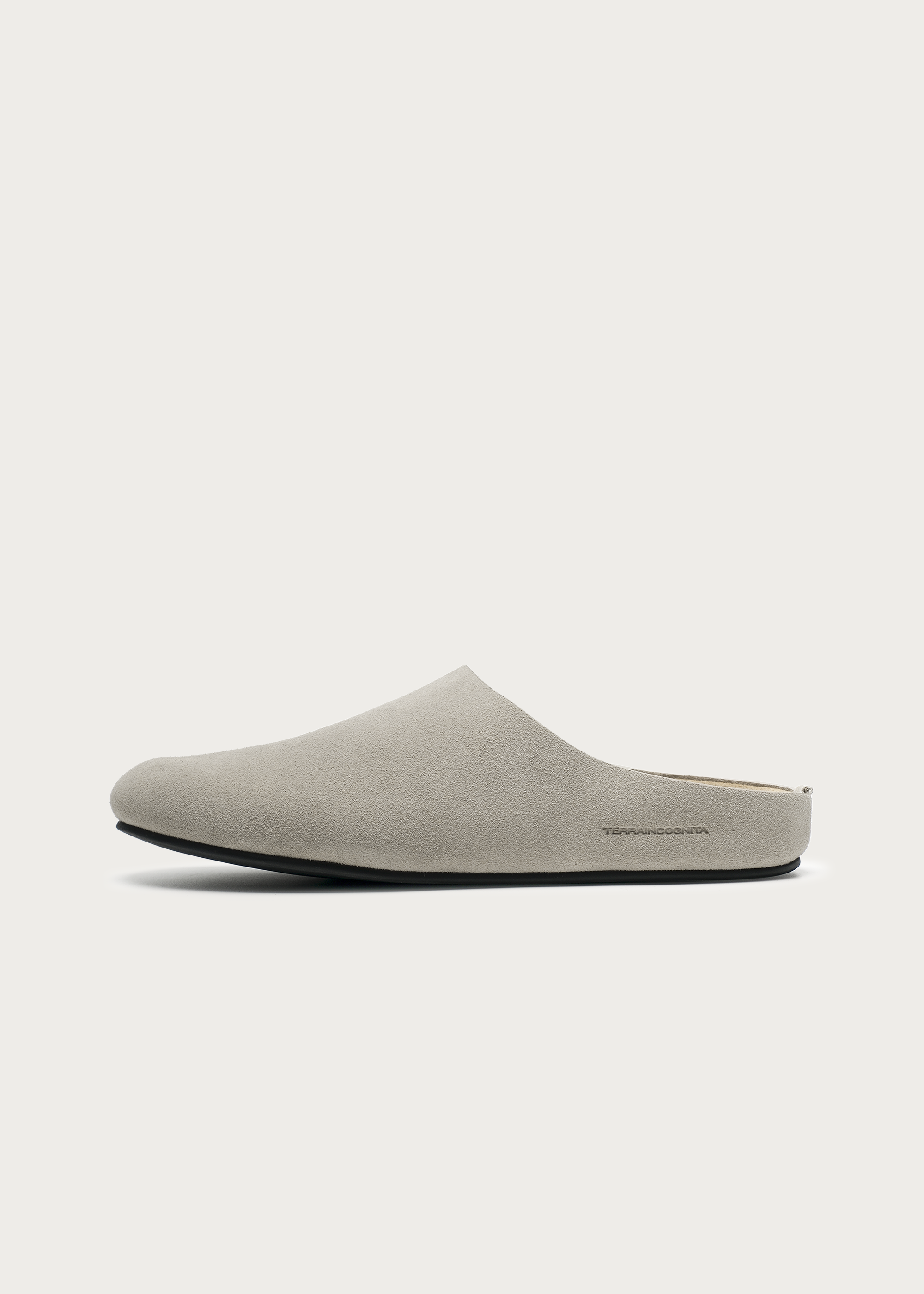 Suede Clogs "Cloud-Feel" Light Gray