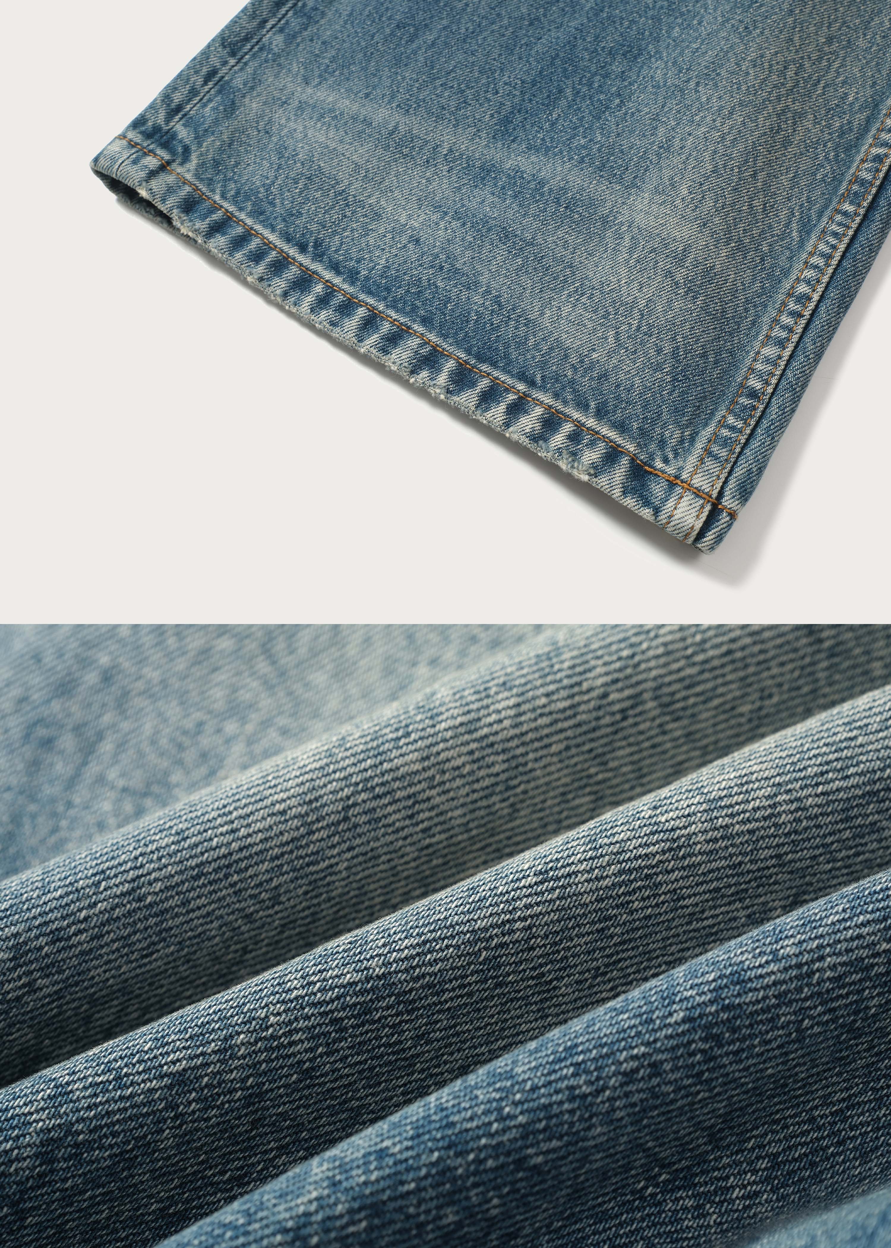 Retro Blue Light-Wash Bootcut Jeans