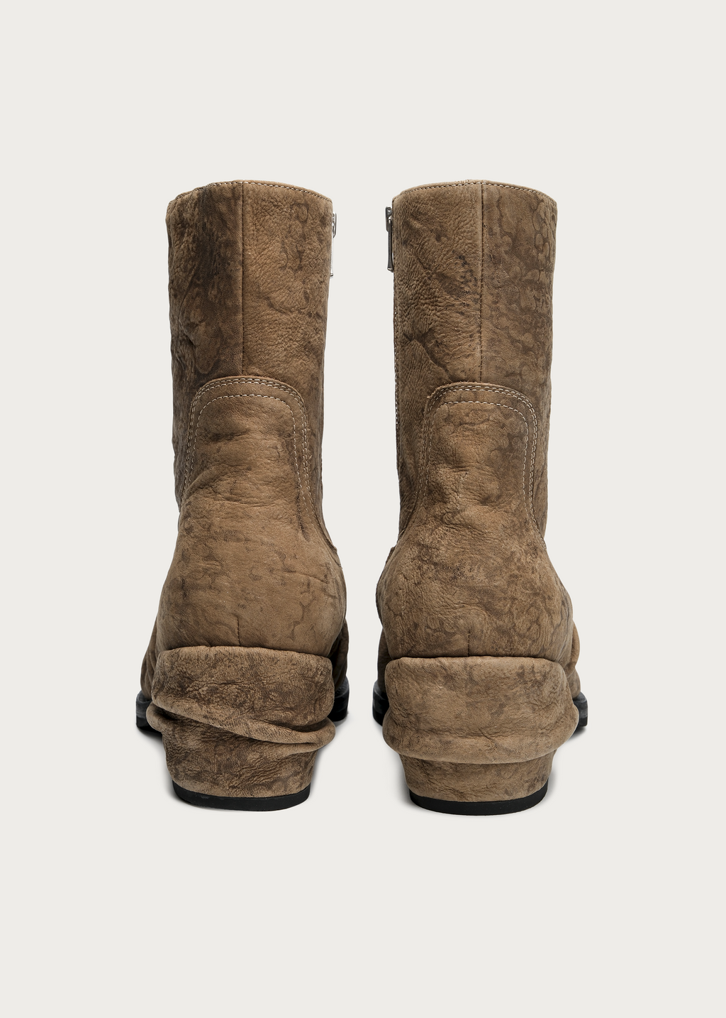 Roux Ruched Washed Horsehide Boots