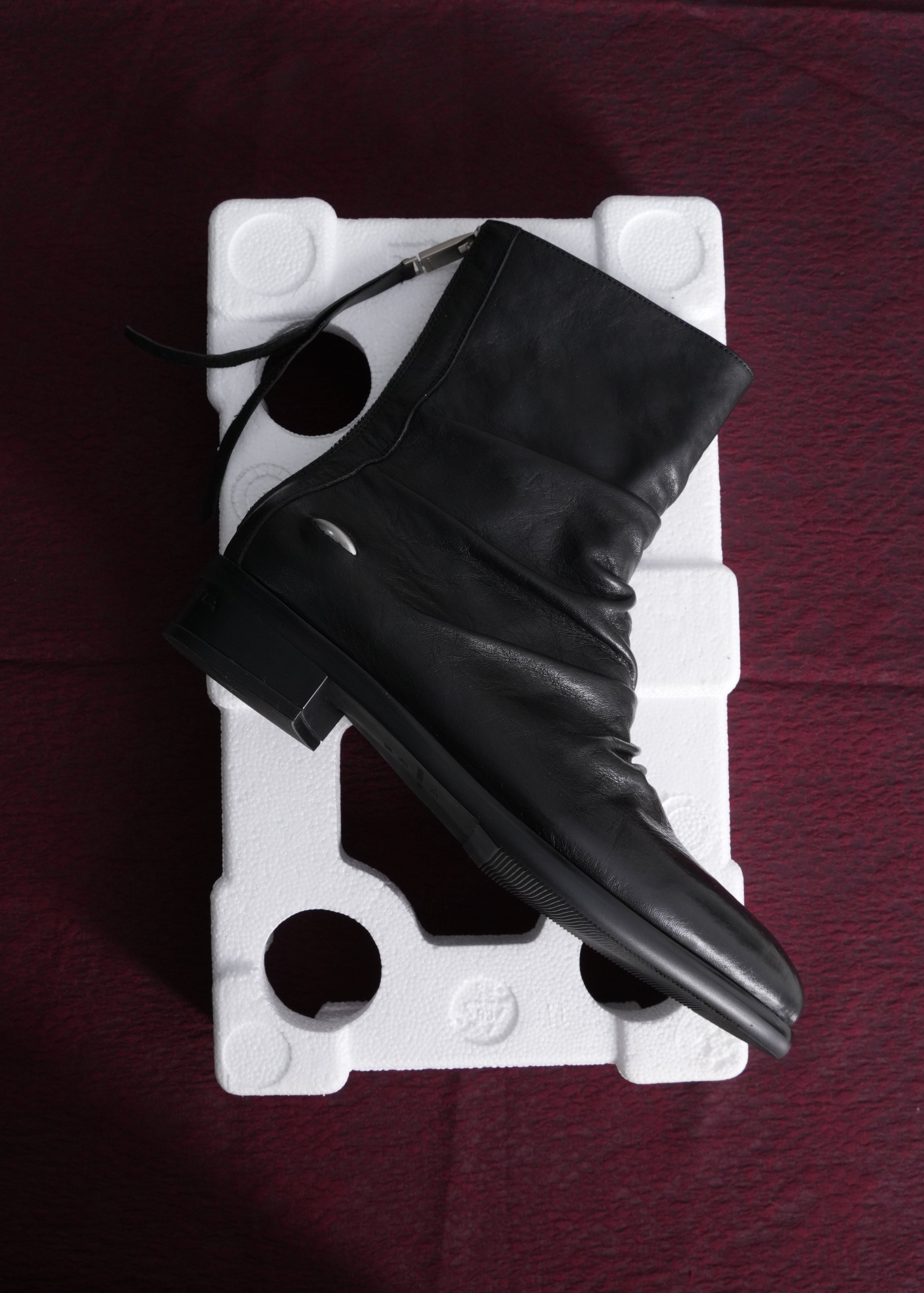 Chelsea boots Ruched Washed-horsehide