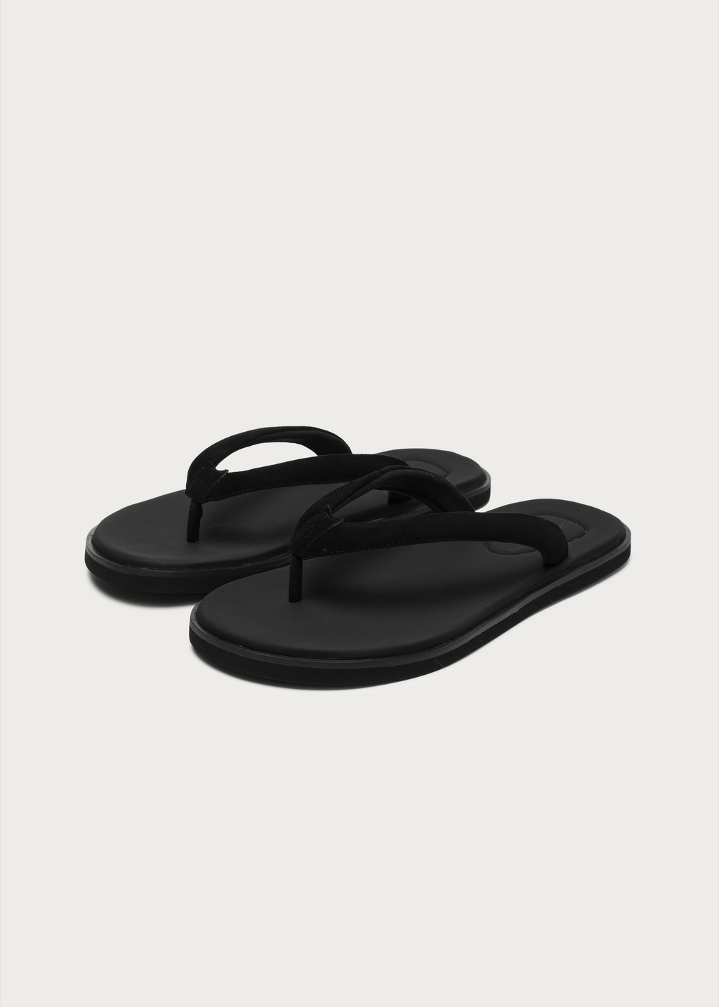 TerraHome Suede Flip-Flops Black