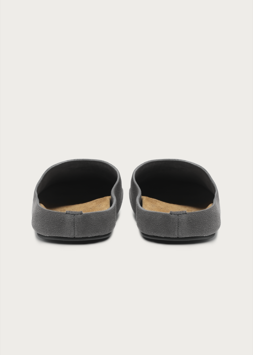 Cloud-Feel Suede Clogs Smog Gray