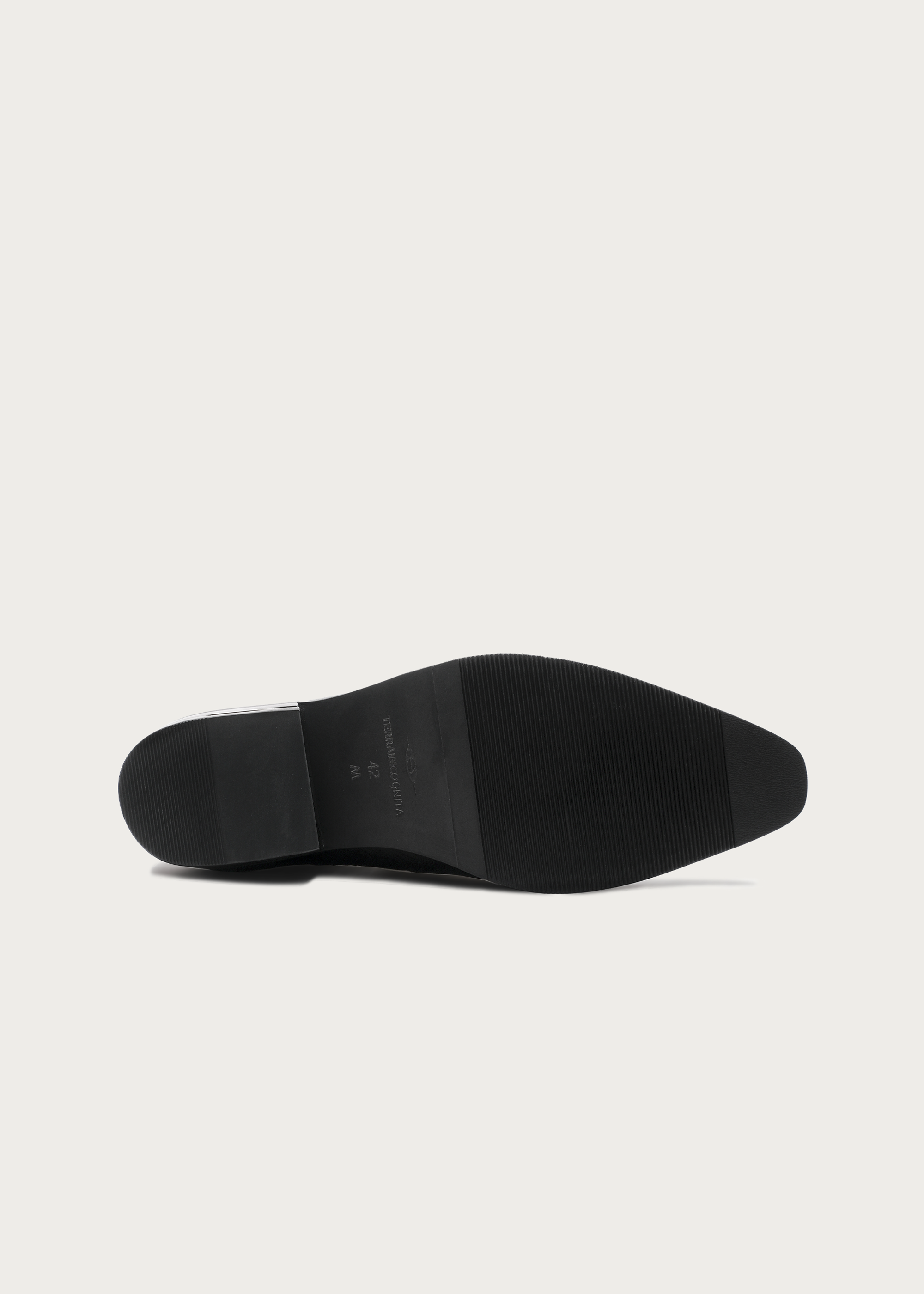 Front Stitch Leather Boots Black