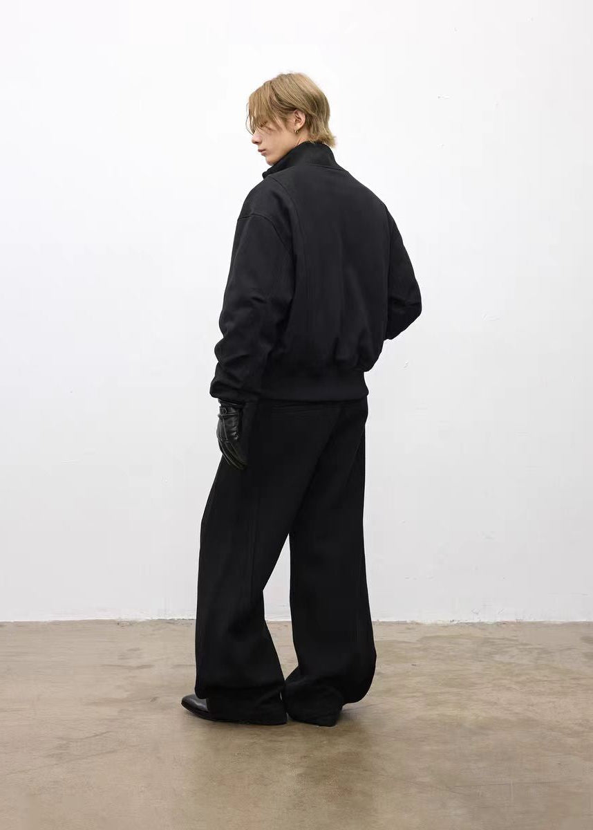 Down Jacket 90 White-Duck-Down Stand-Collar Black