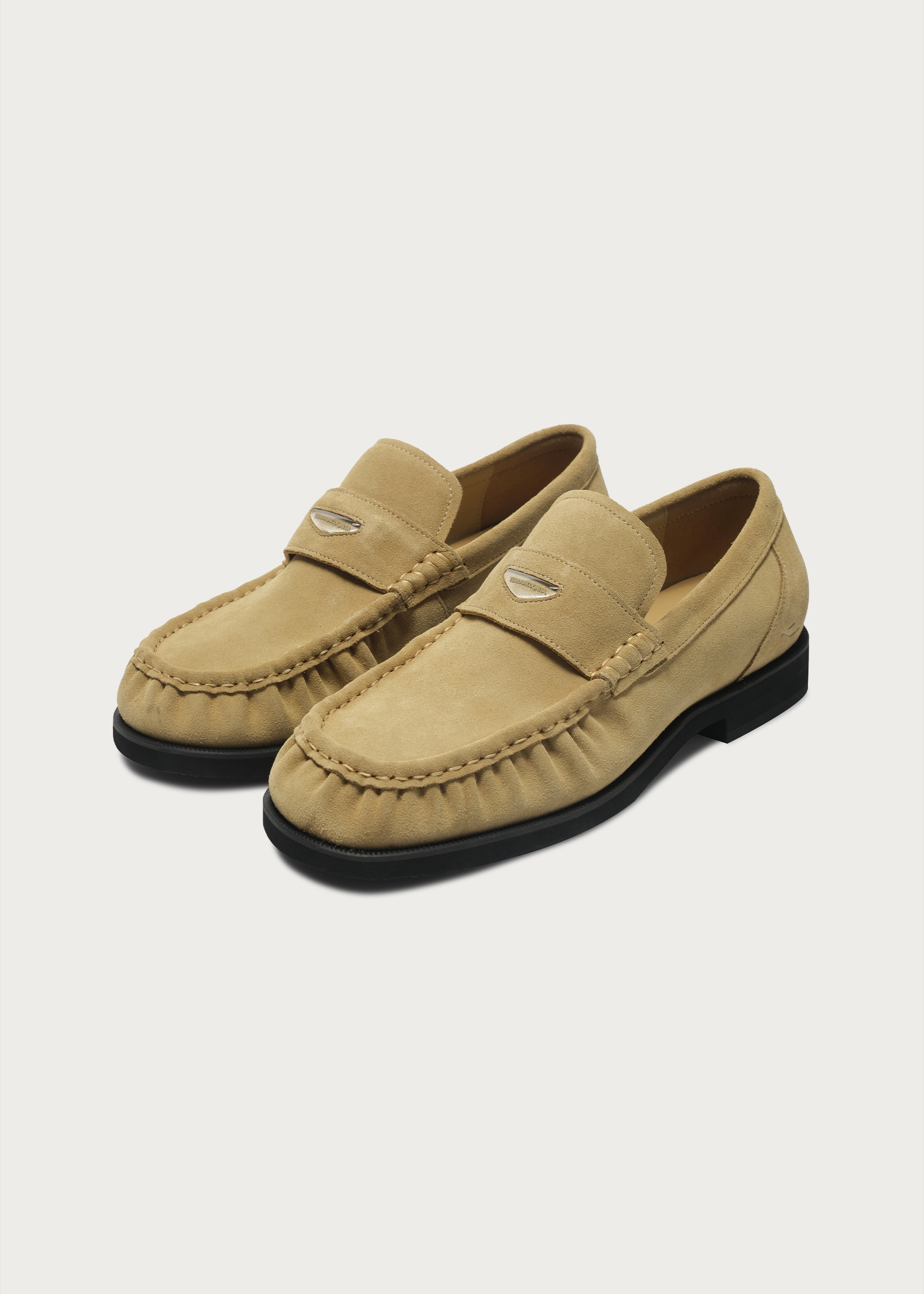 Suede Loafers Light Khaki
