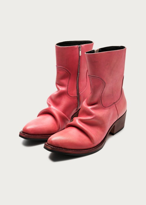 Roux Ruched Leather Boots