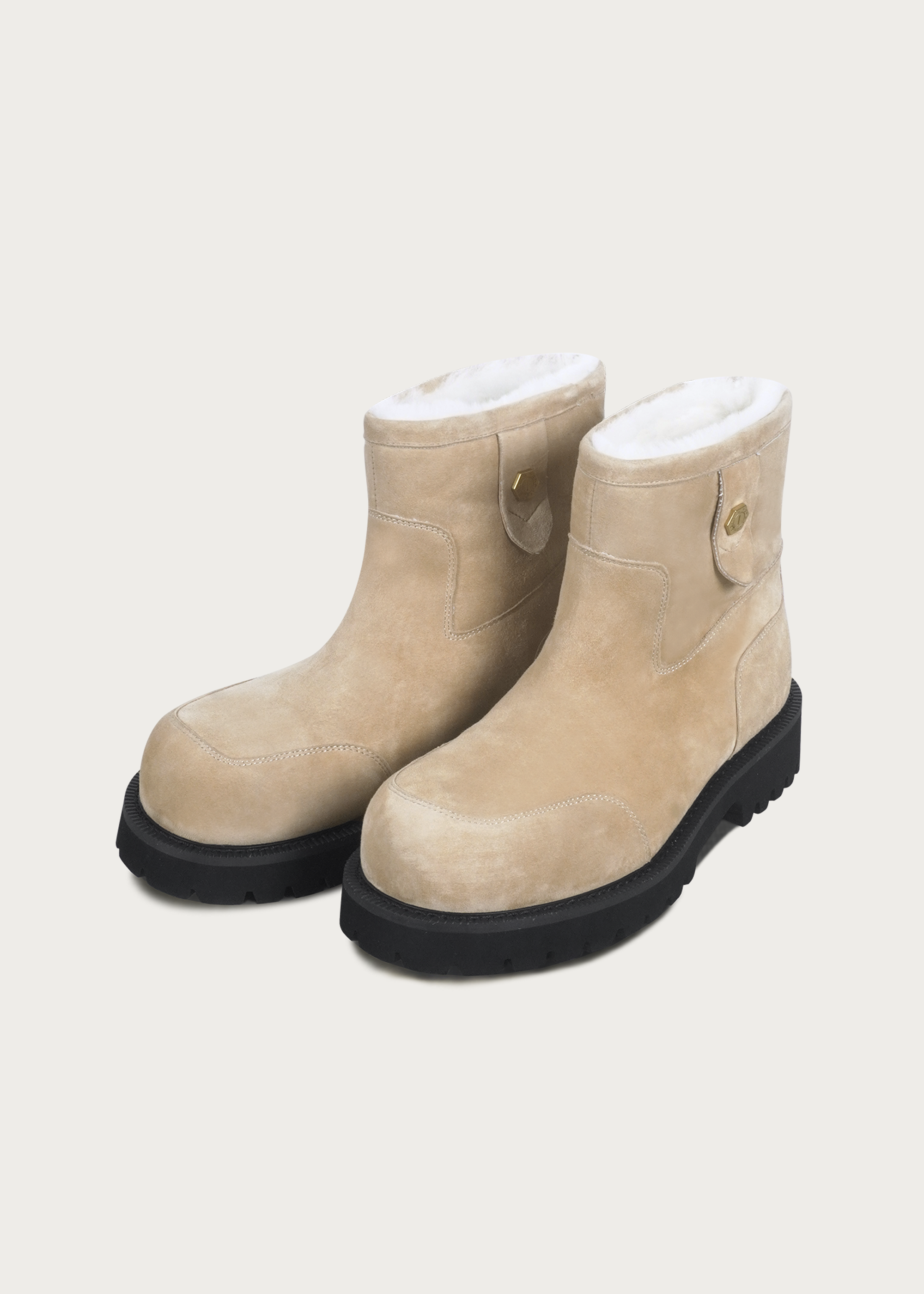 Snow boots Fleece Mid-top Light cream-brown