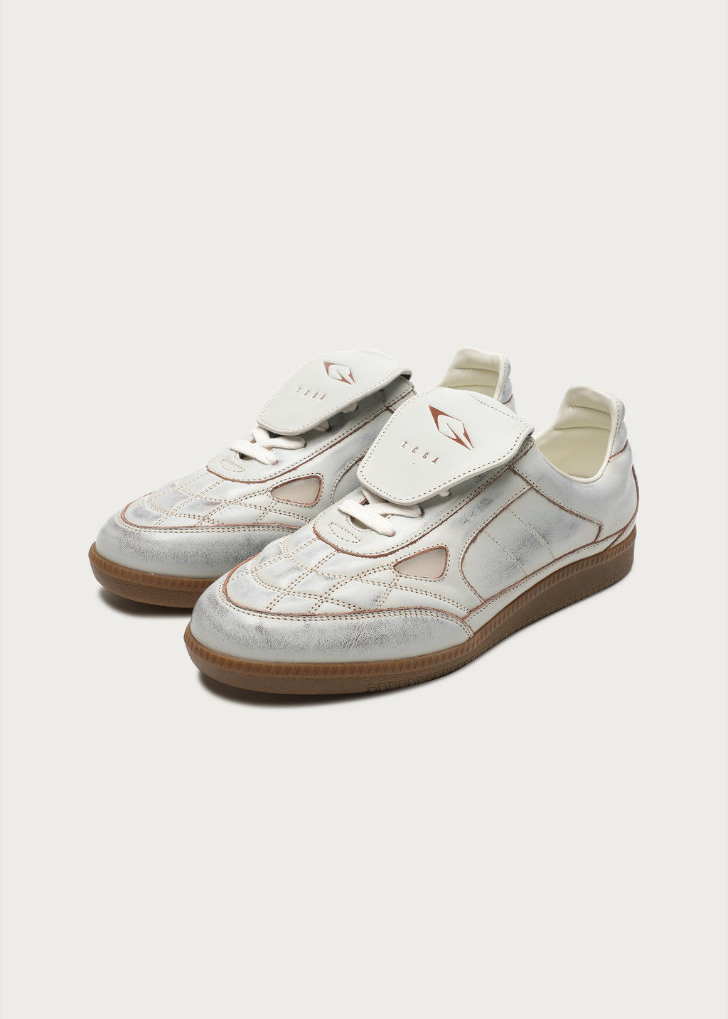Ramble Sneakers Textured Distressed white
