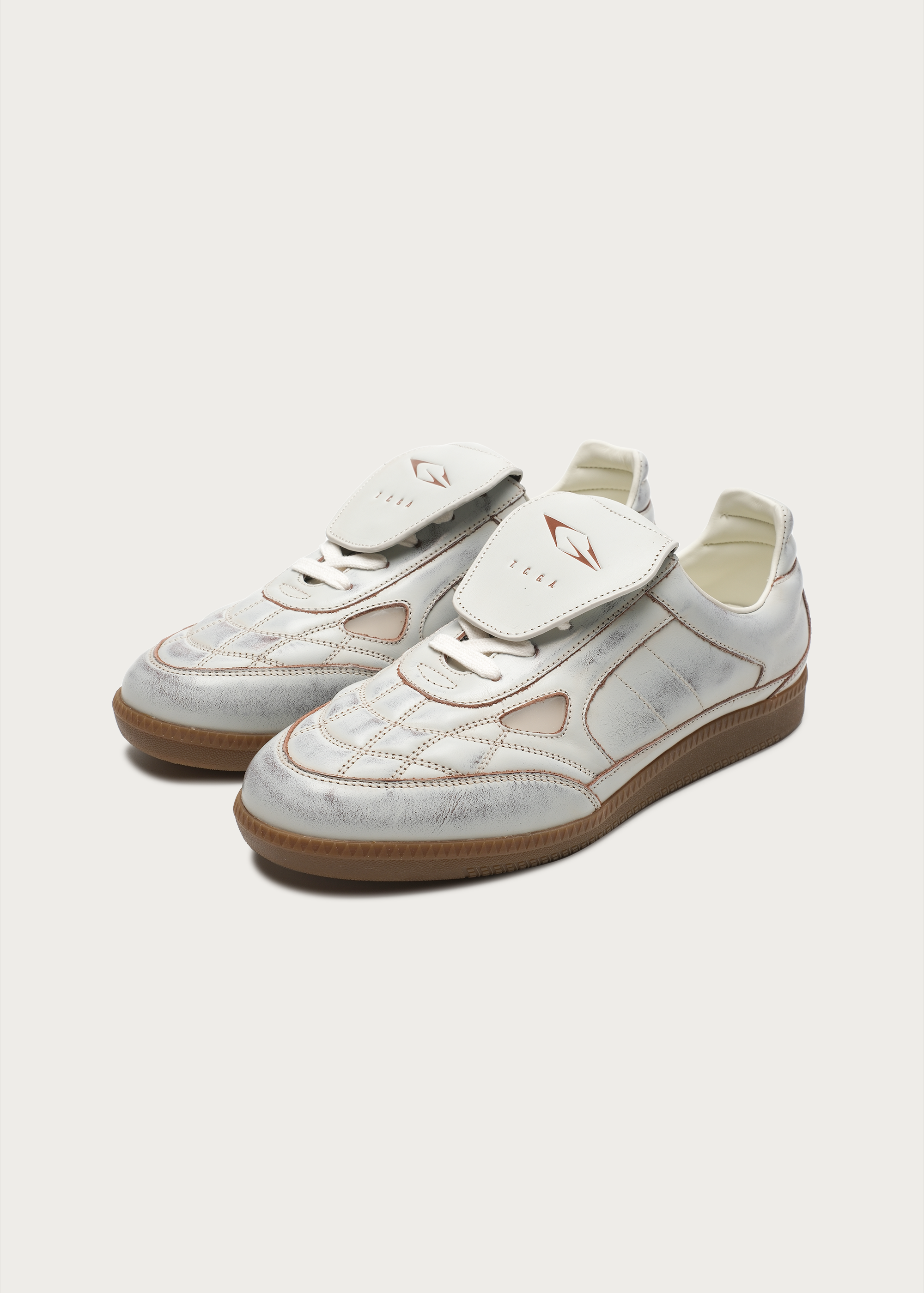 Ramble Sneakers Textured Distressed white