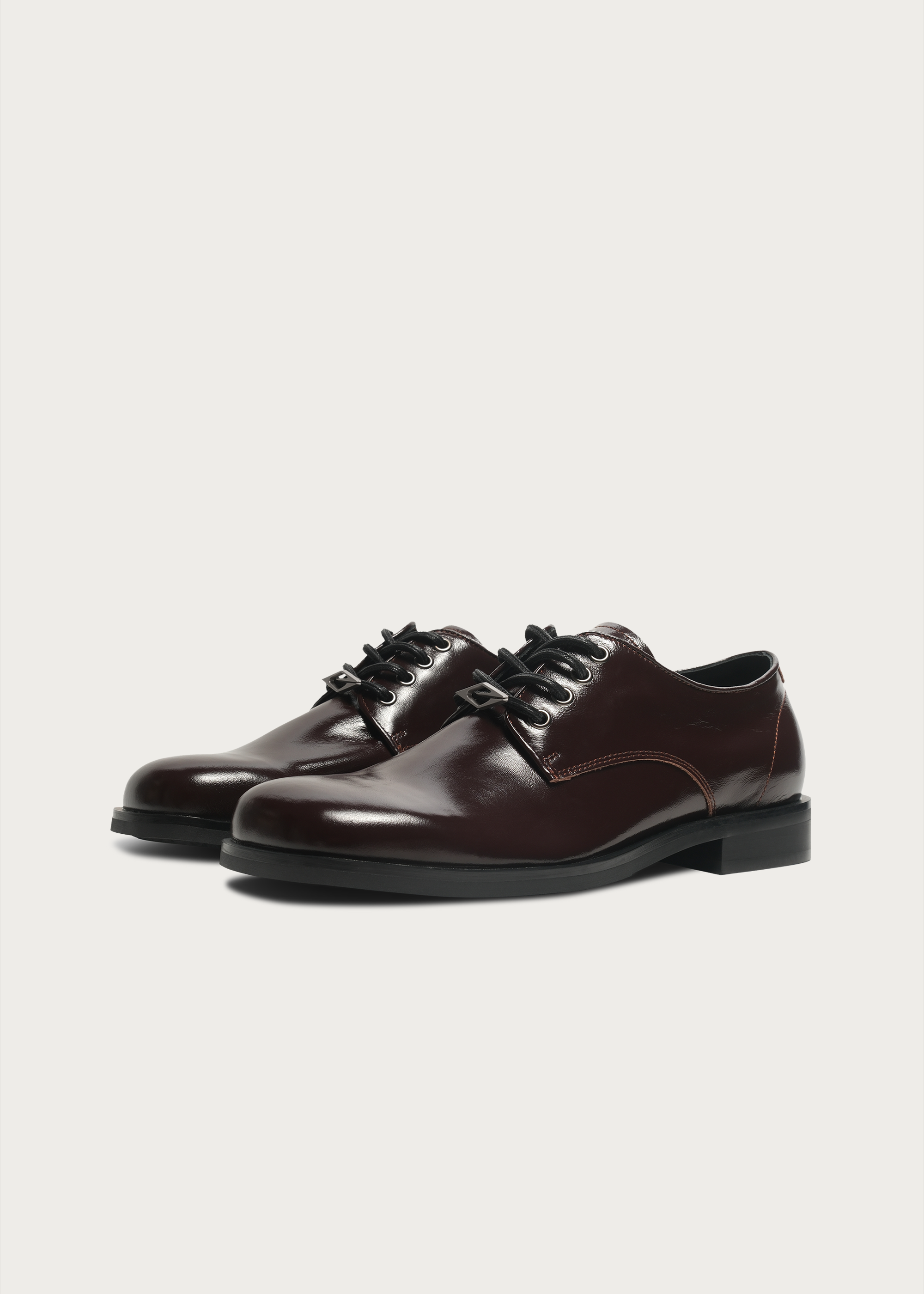 Leather Derby shoes Chocolate brown