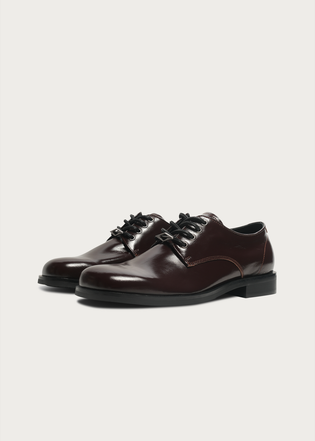 Leather Derby Shoes Chocolate Brown