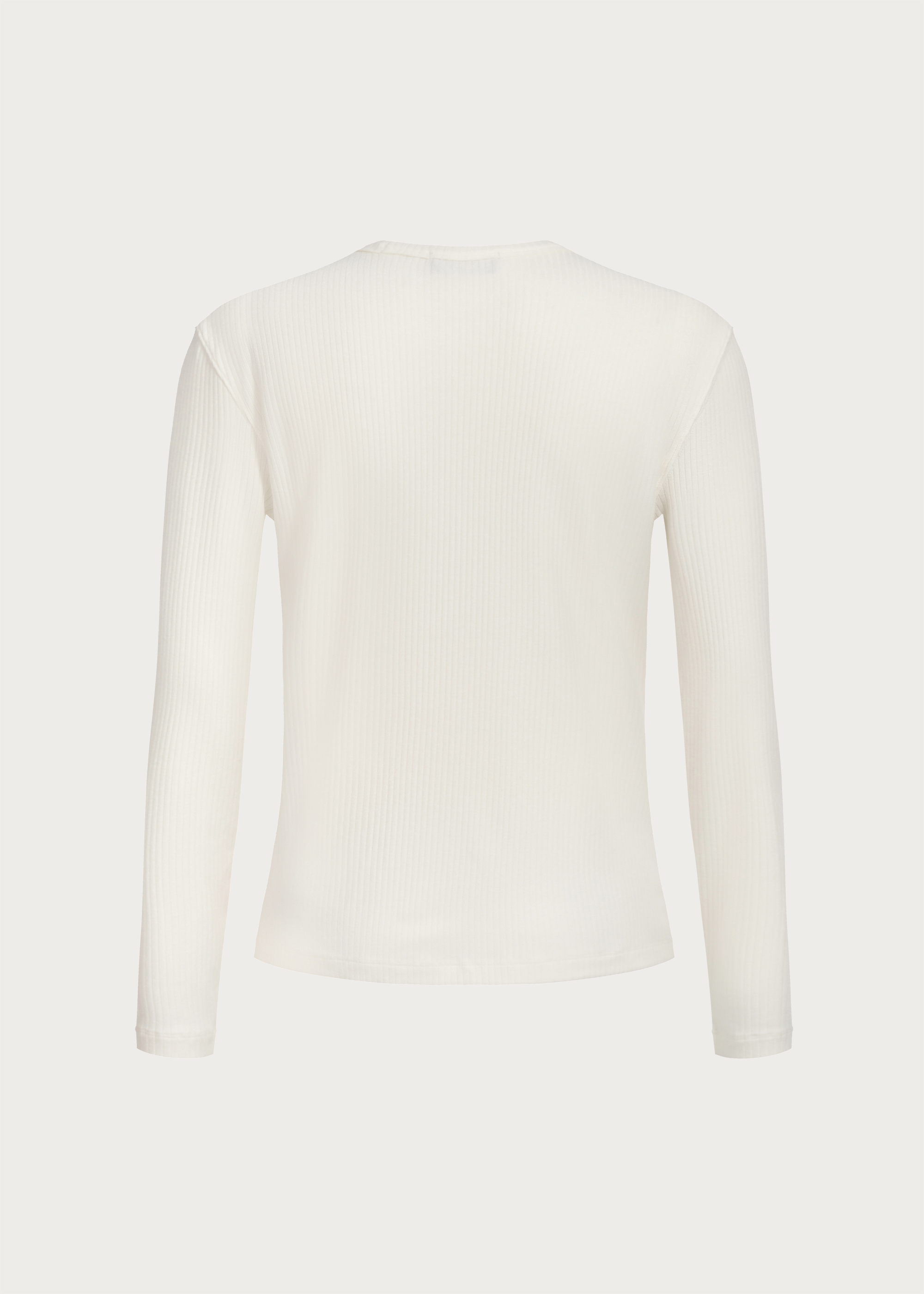 Stretchy Crew-Neck Long-Sleeve Base Layer T-Shirt White