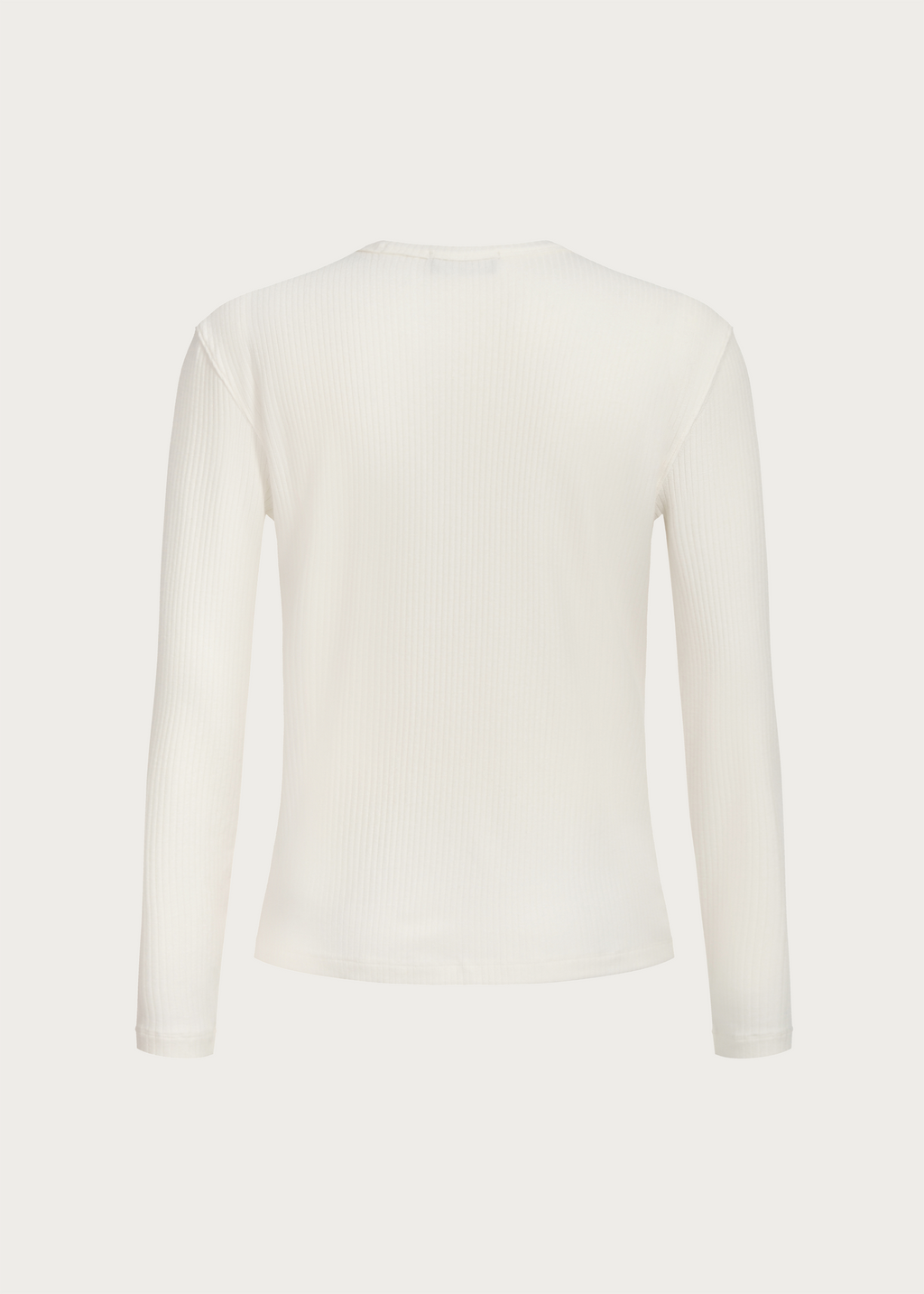 Stretchy Crew-Neck Long-Sleeve Base Layer T-Shirt White