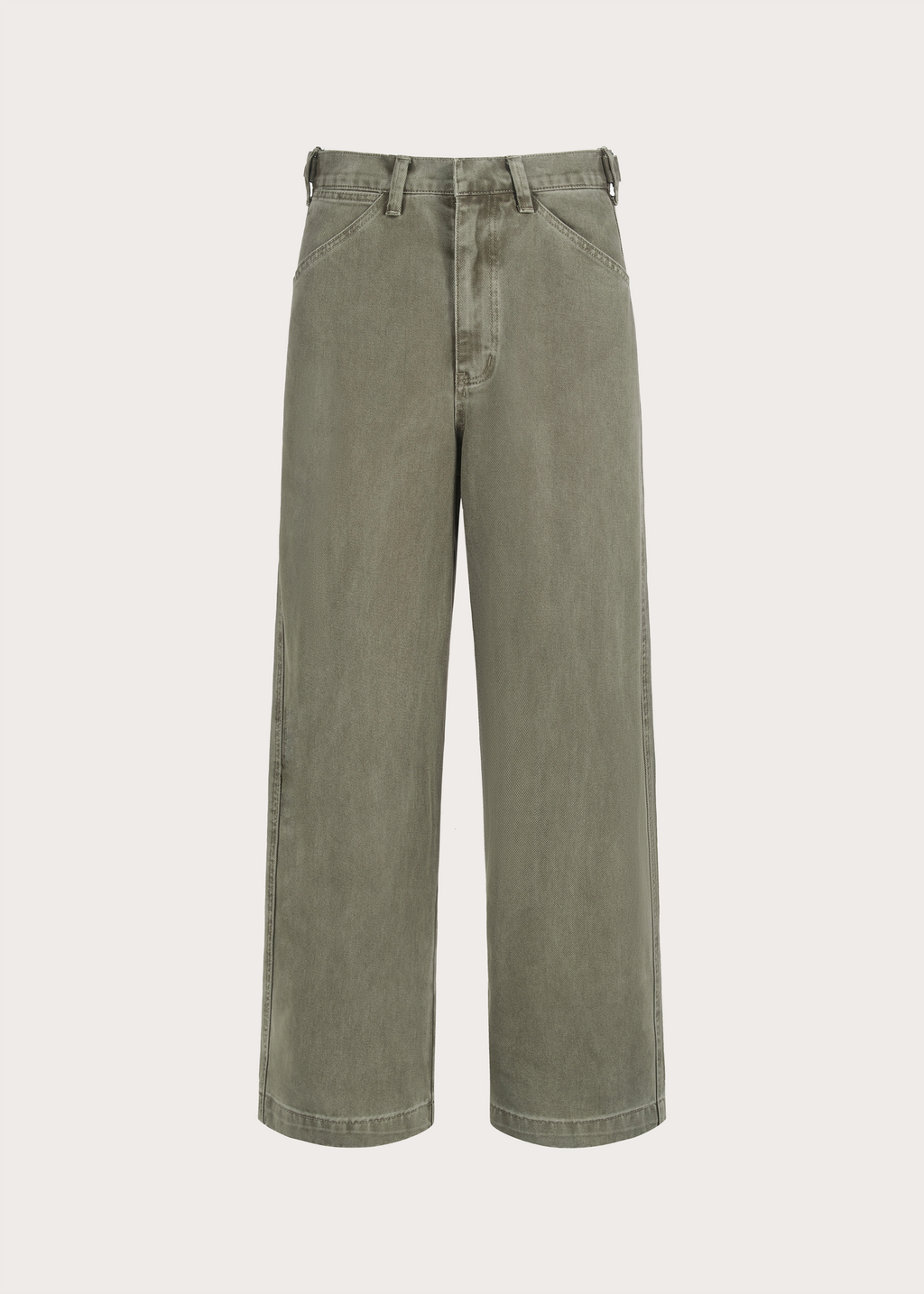Loose-Fit Adjustable-Waistband Jeans Green